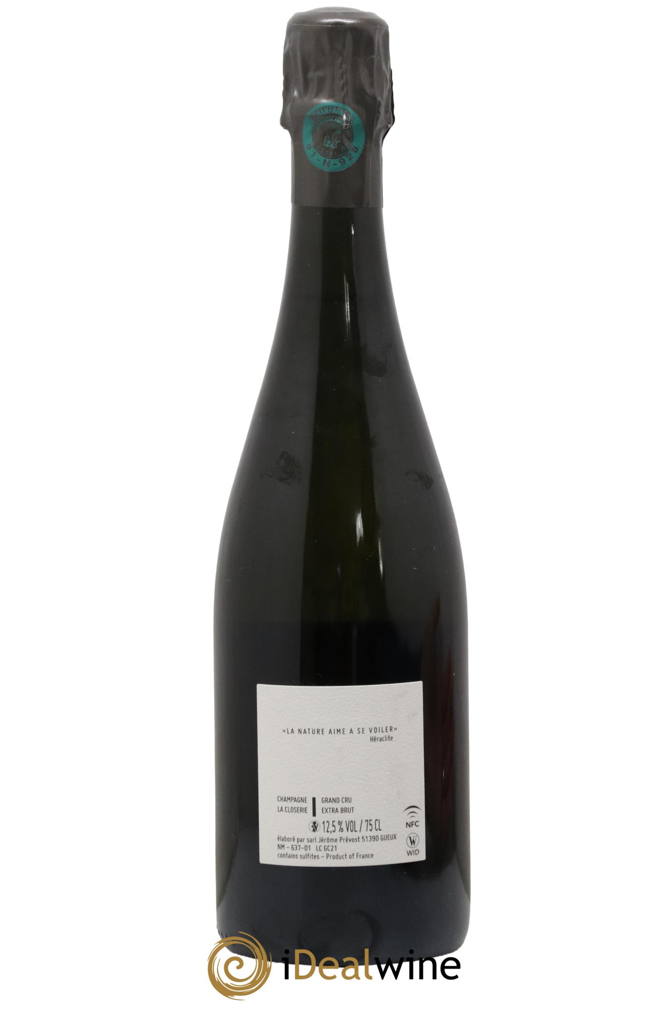Champagne Grand Cru Agnès Prévost Jérôme  "La Nature Aime Se Voiler" La Closerie - Lot of 1 bottle - 1