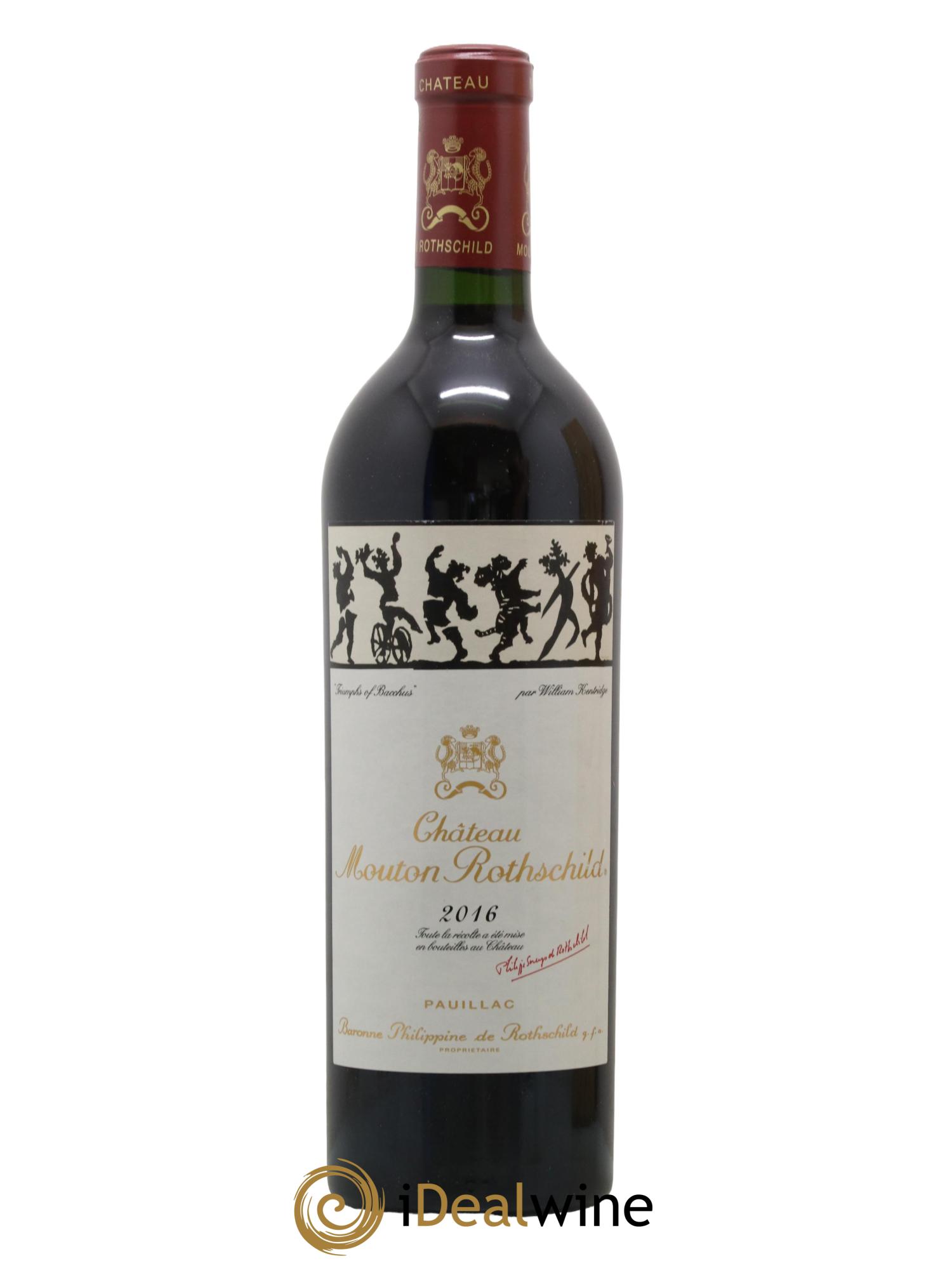 Château Mouton Rothschild 1er Grand Cru Classé 2016 - Lot de 1 bouteille - 0