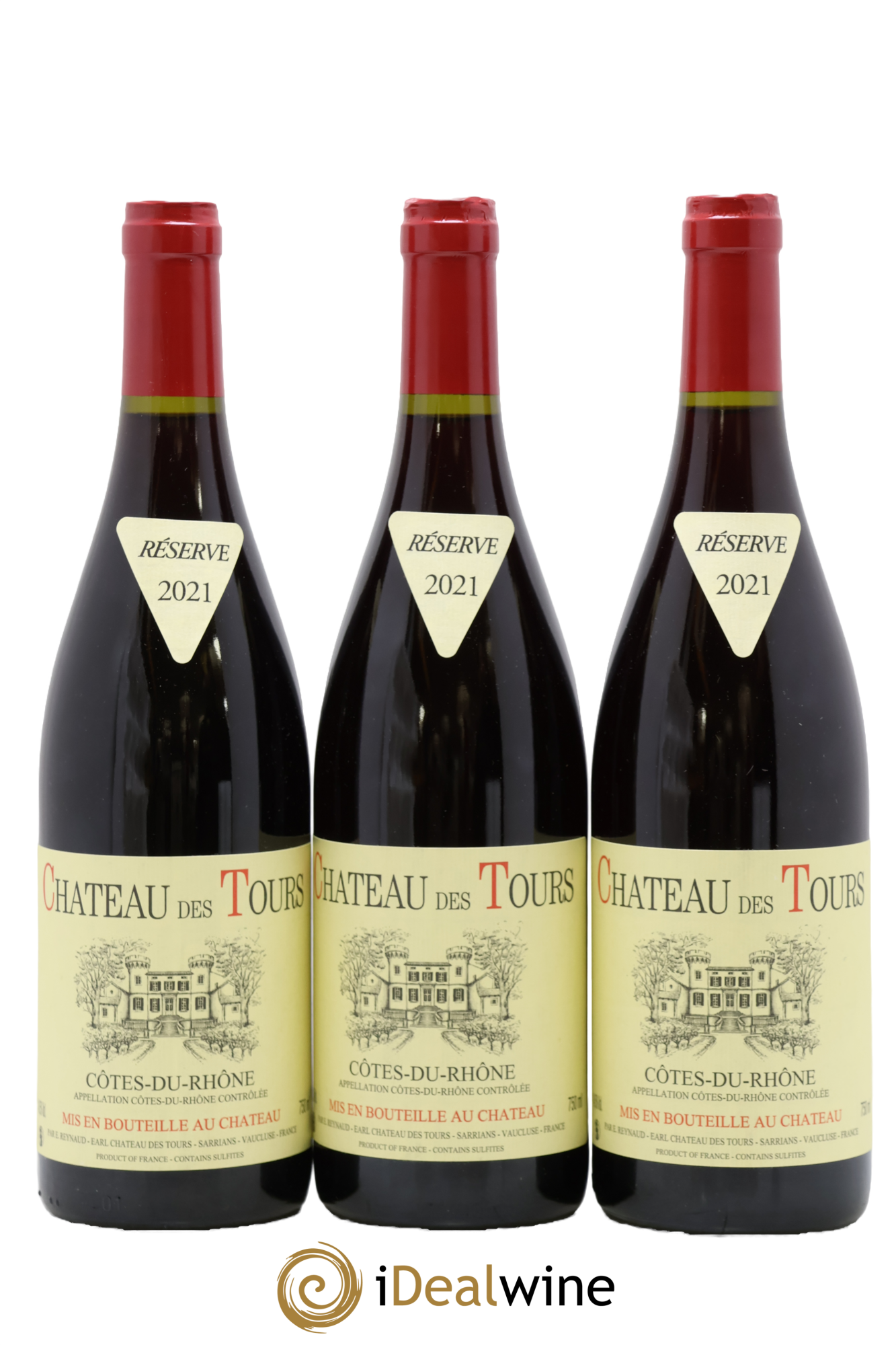 Côtes-du-Rhône Château des Tours Emmanuel Reynaud 2021 - Lote de 3 botellas - 0