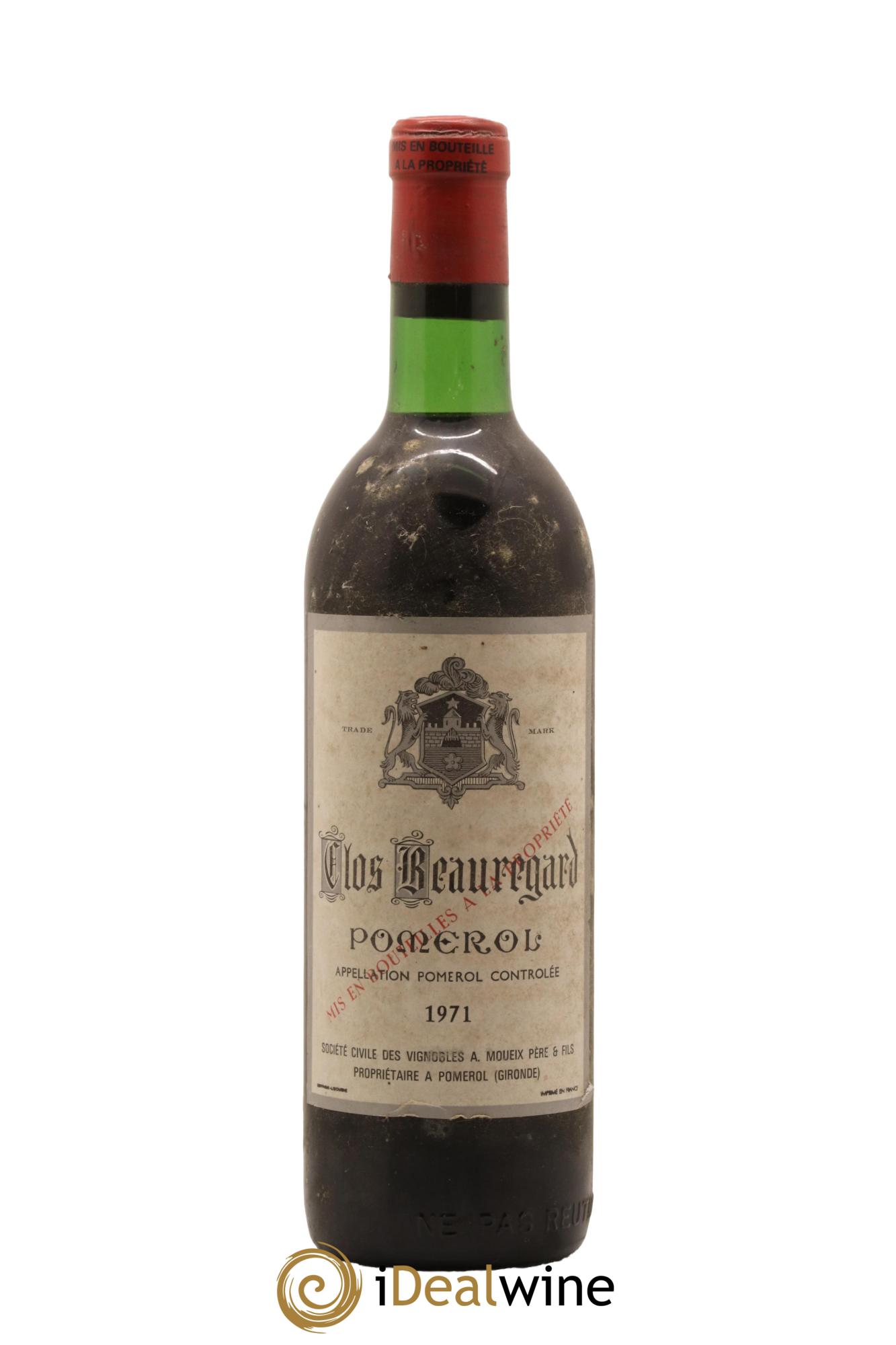 Clos Beauregard 1971 - Lot de 1 bouteille - 0