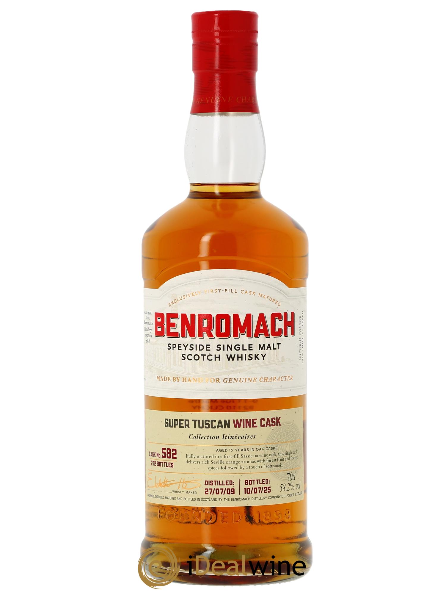Whisky Benromach 16 ans 1st Fill Super Toscan Itinéraires  2009 - Lot of 1 bottle - 1