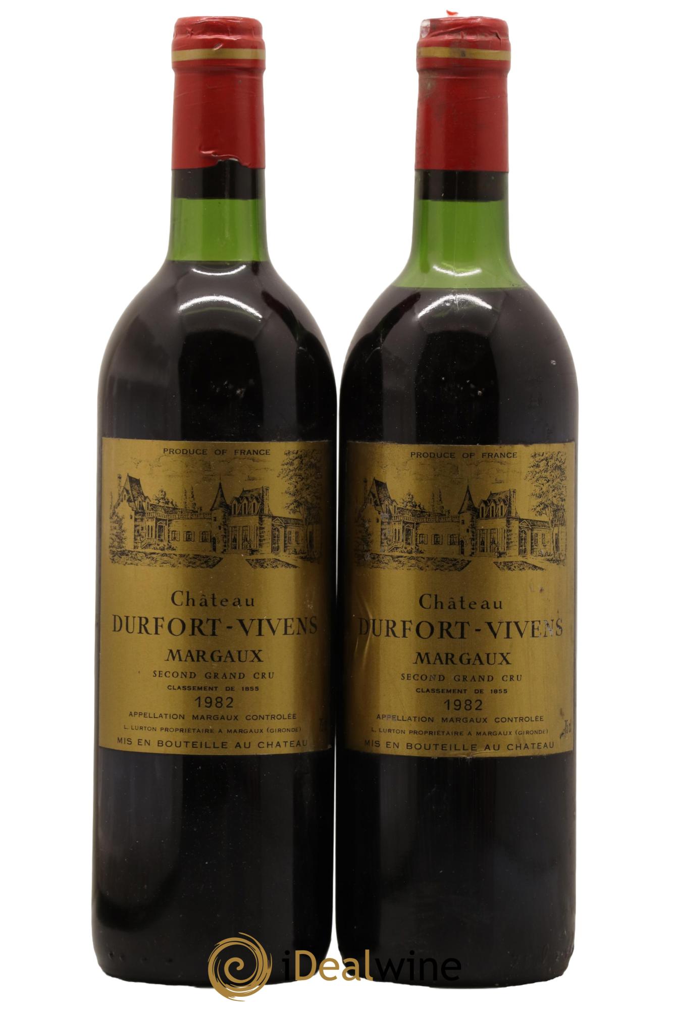 Château Durfort Vivens 2ème Grand Cru Classé 1982 - Lot de 2 bouteilles - 0