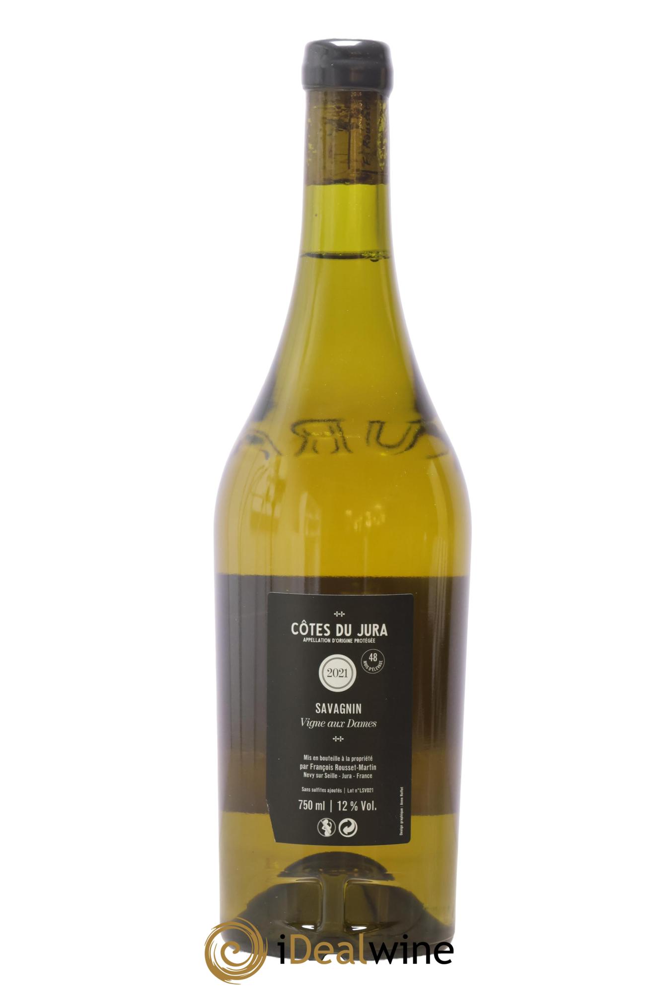 Côtes du Jura Vignes aux Dames François Rousset Martin 2021 - Lot de 1 bouteille - 1