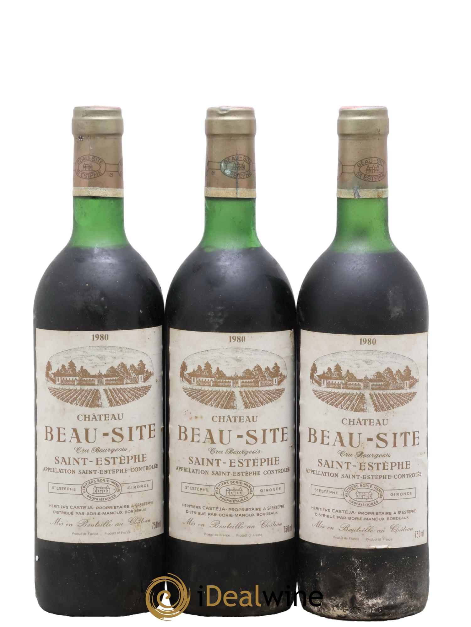 Château Beau Site Cru Bourgeois 1980 - Posten von 3 Flaschen - 0