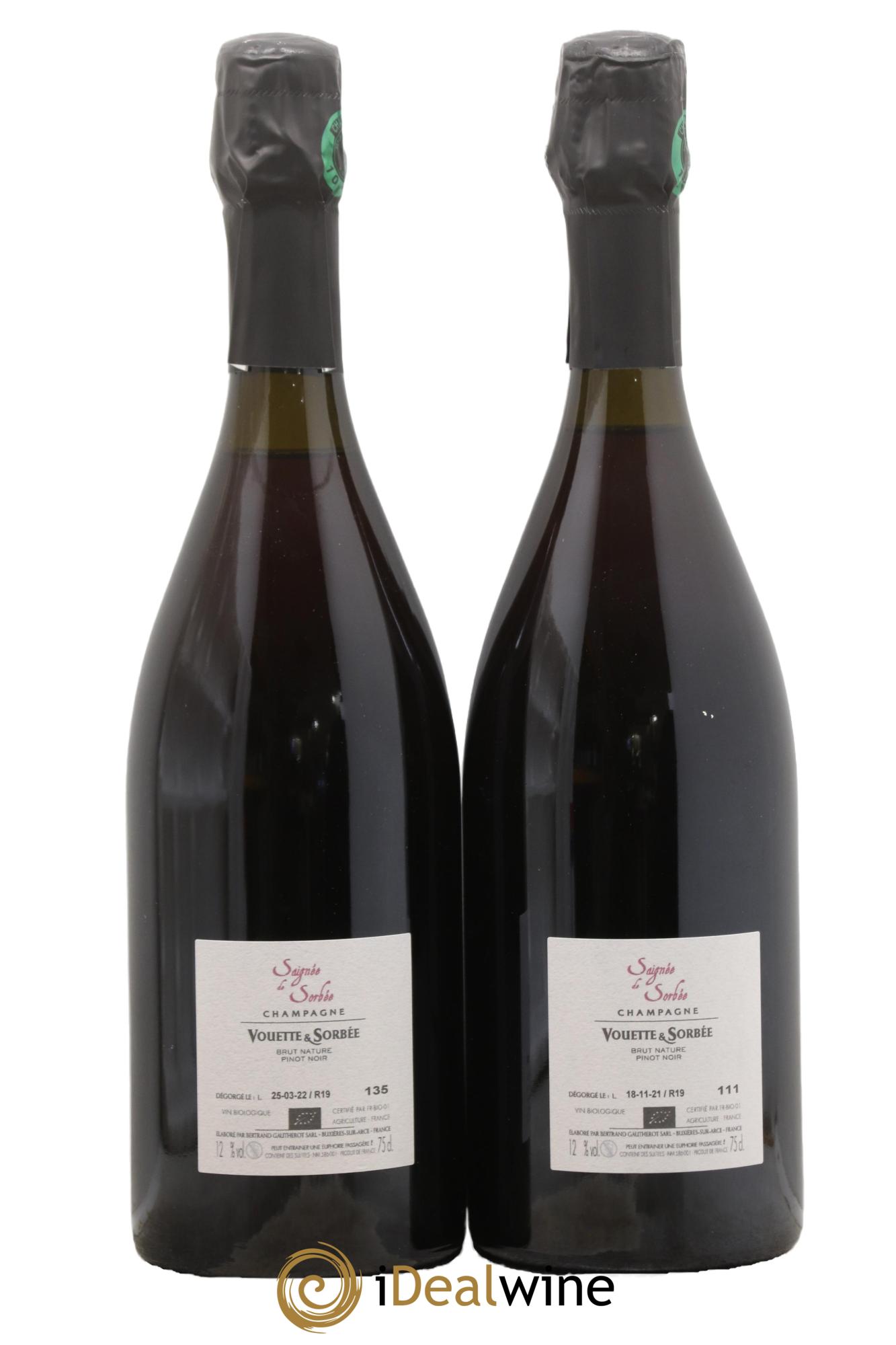 Saignée de Sorbée Extra-Brut Vouette et Sorbée 2019 - Posten von 2 Flaschen - 1