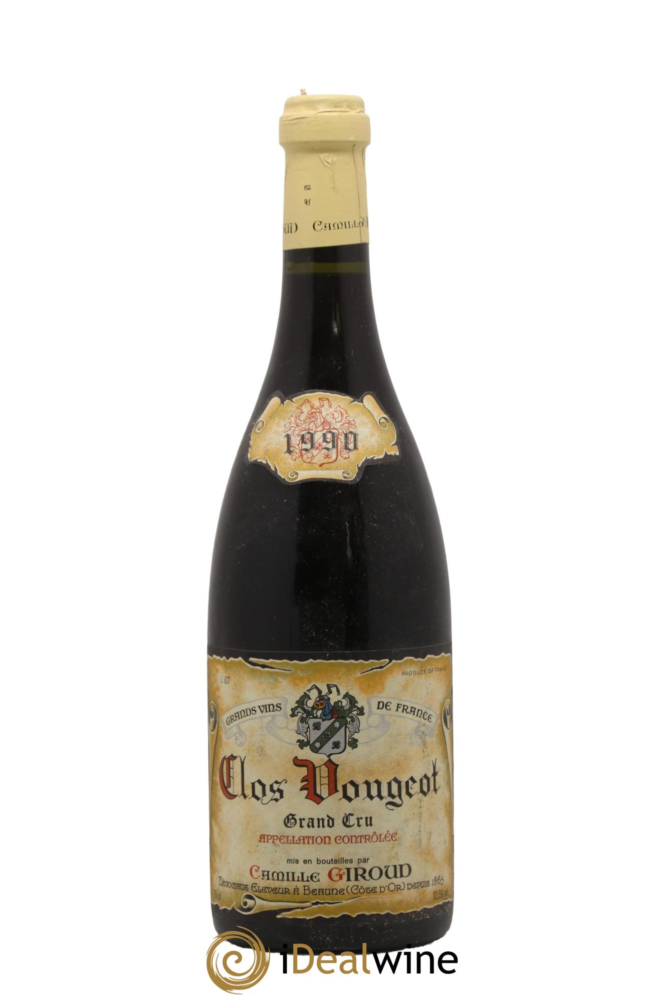 Clos de Vougeot Grand Cru Giroud 1990 - Lot de 1 bouteille - 0