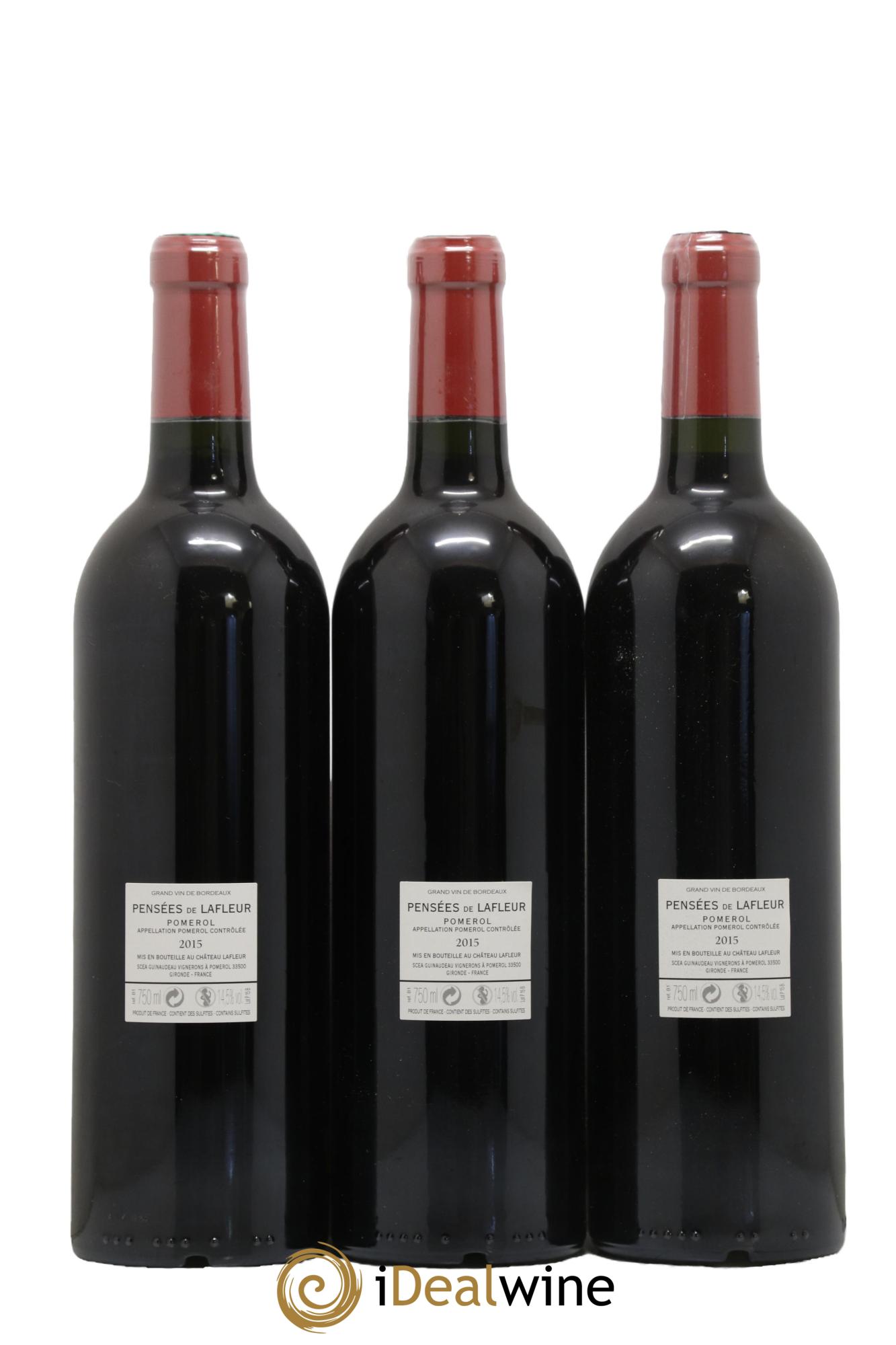 Pensées de Lafleur Second Vin 2015 - Lot de 3 bouteilles - 1