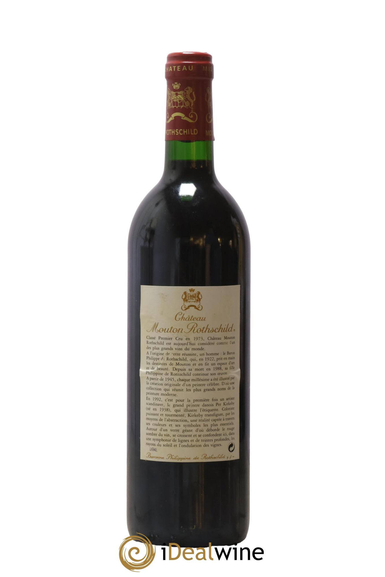 Château Mouton Rothschild 1er Grand Cru Classé 1992 - Lot of 1 bottle - 1