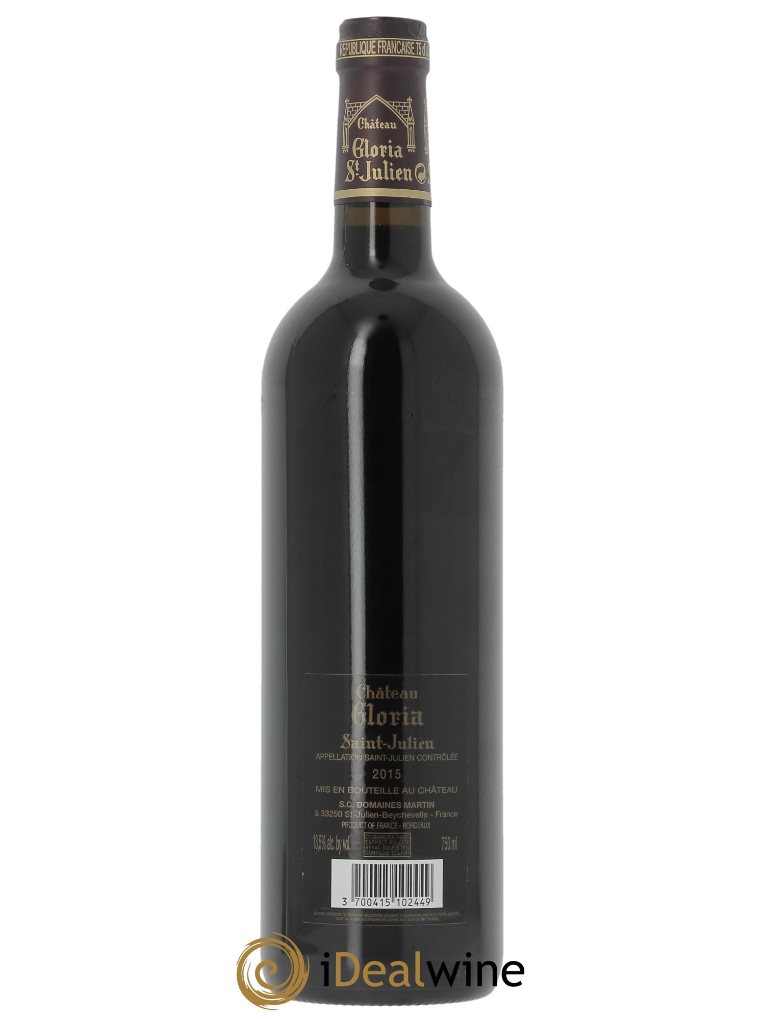Château Gloria (CBO a partir de 2 bts) 2015 - Lot de 1 bouteille - 1