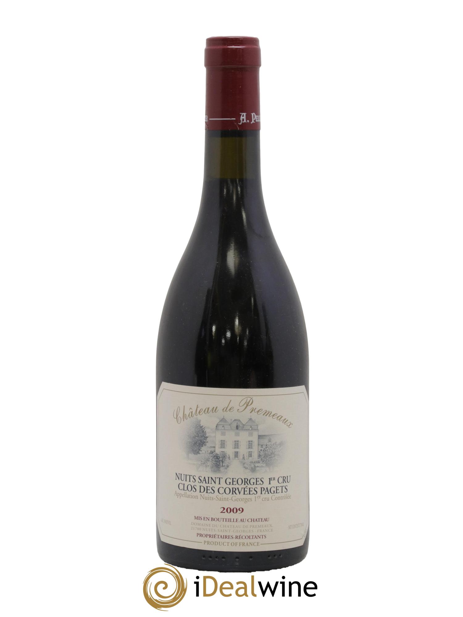 Nuits-Saint-Georges 1er Cru Clos Des Corvées Pagets Chateau de Premeaux 2009 - Lot de 1 bouteille - 0