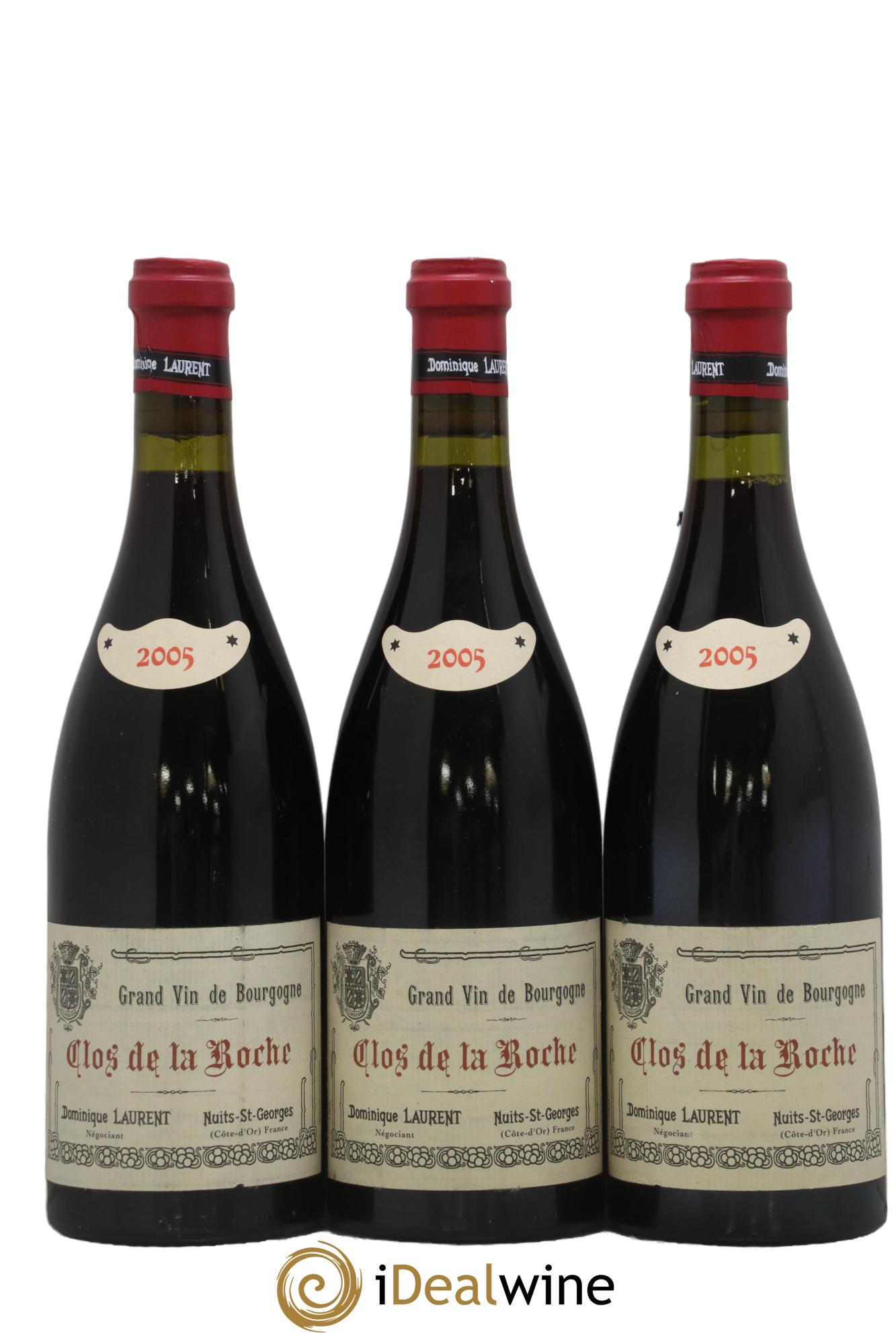 Clos de la Roche Grand Cru Dominique Laurent 2005 - Lot de 3 bouteilles - 0