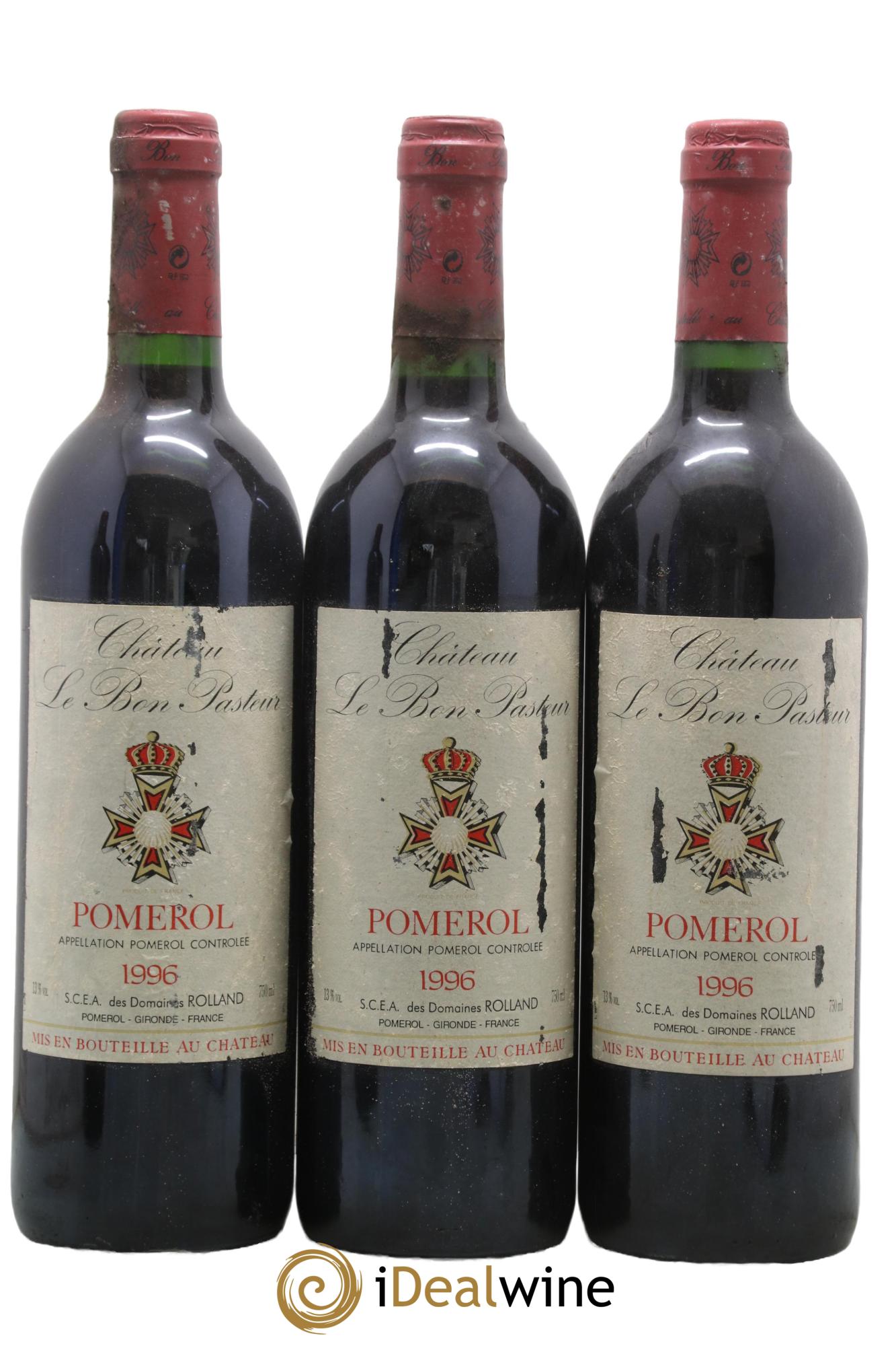 Château le Bon Pasteur 1996 - Lotto di 3 bottiglie - 0