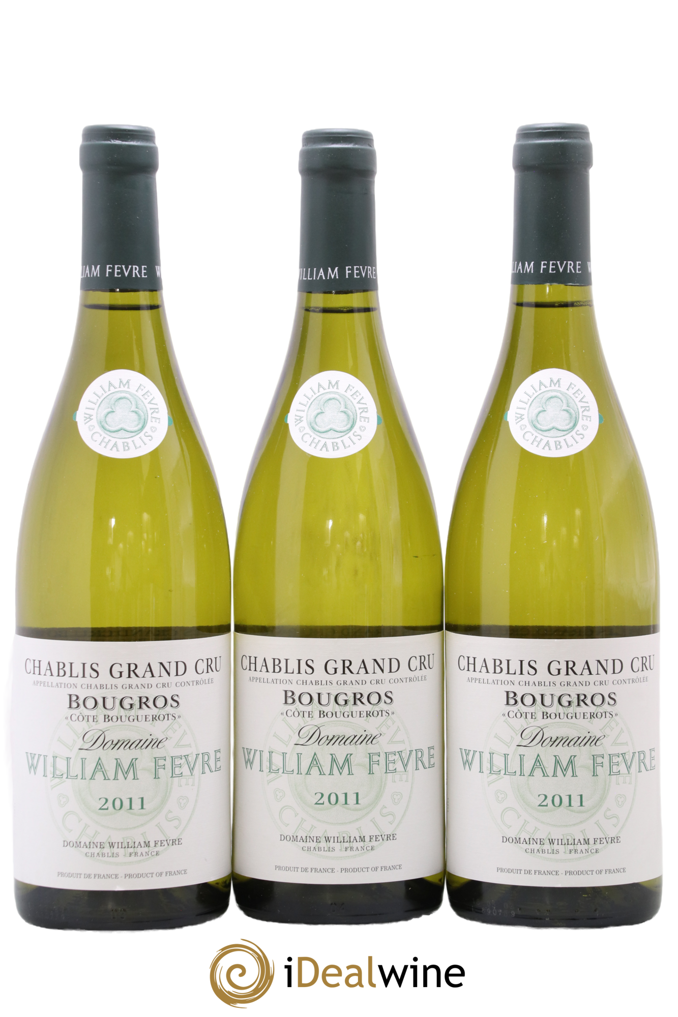 Chablis Grand Cru Bougros Côte Bouguerots William Fèvre 2011 - Lot de 3 bouteilles - 0