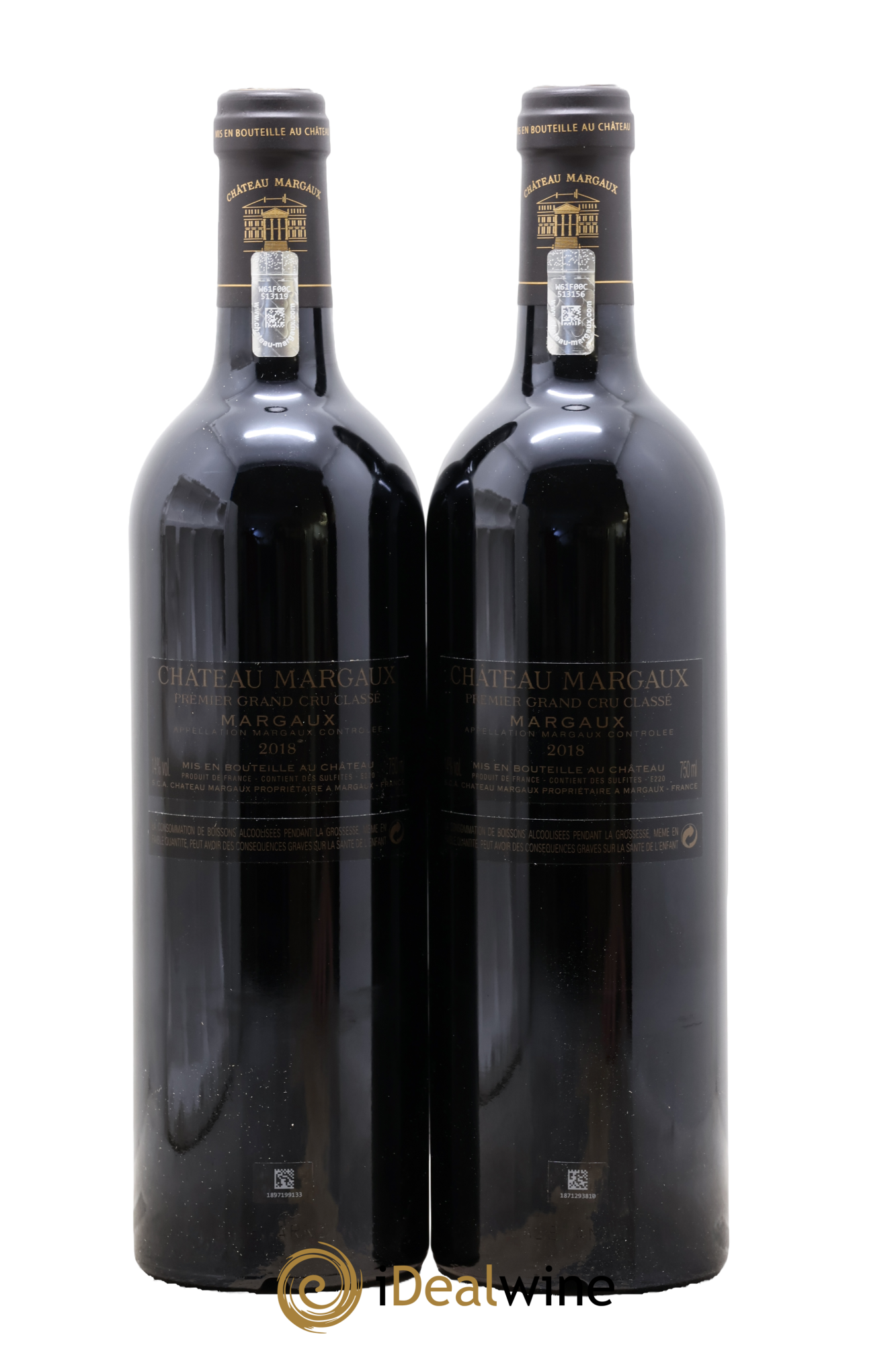 Château Margaux 1er Grand Cru Classé 2018 - Lot de 2 bouteilles - 1