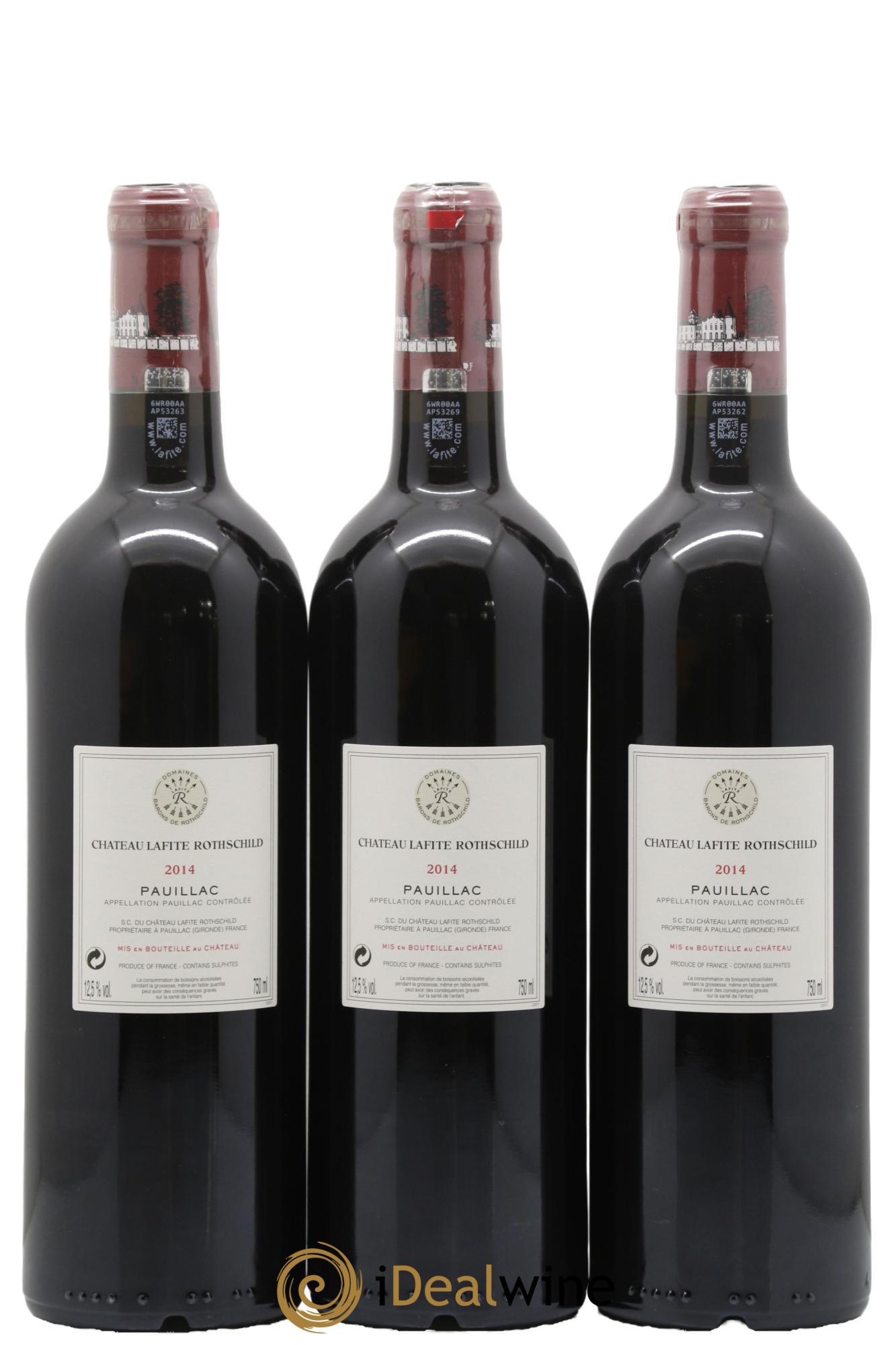 Château Lafite Rothschild 1er Grand Cru Classé 2014 - Posten von 3 Flaschen - 1