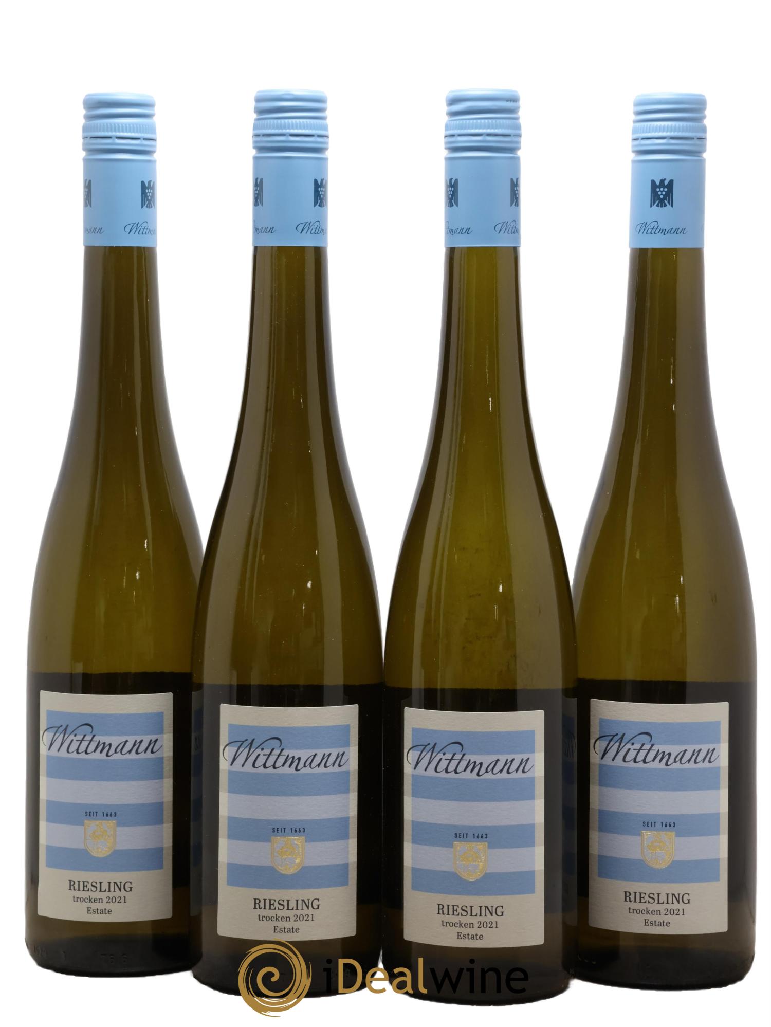 Allemagne Rheinhessen RieslingTrocken Estate Wittmann 2021 - Lot of 4 bottles - 0