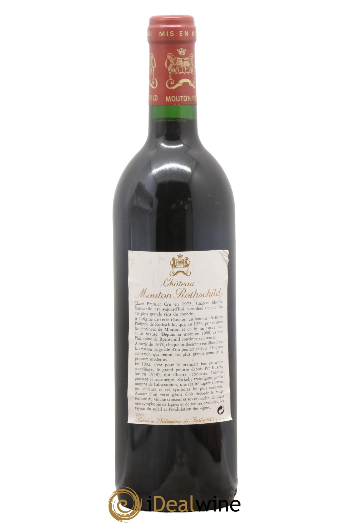 Château Mouton Rothschild 1er Grand Cru Classé 1992 - Lot of 1 bottle - 1
