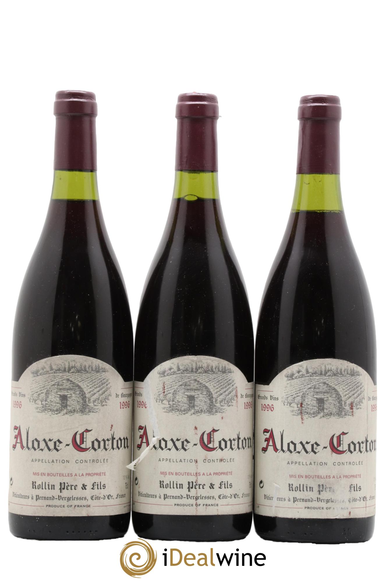 Aloxe-Corton Domaine Rollin 1996 - Lot de 3 bouteilles - 0