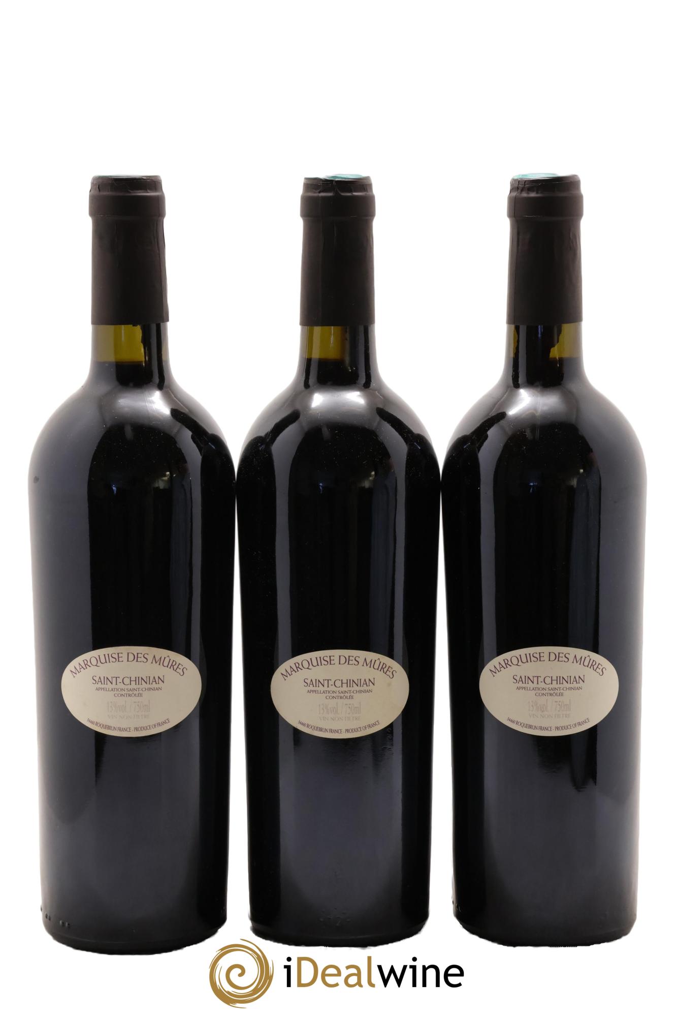 Saint-Chinian Réserve Des Marquises Domaine Marquises Des Mûres 2001 - Lot de 3 bouteilles - 1