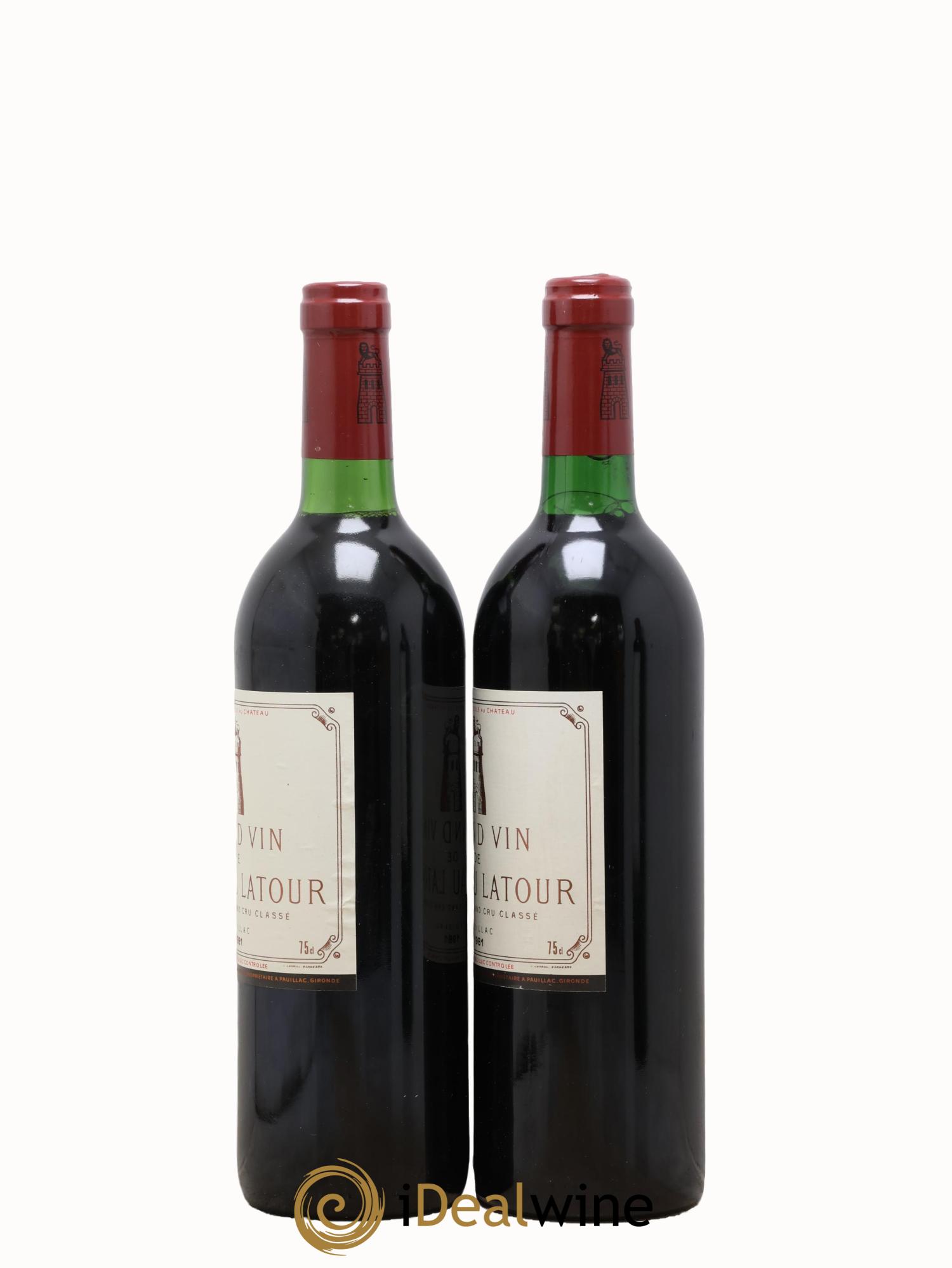 Château Latour 1er Grand Cru Classé 1981 - Posten von 2 Flaschen - 1