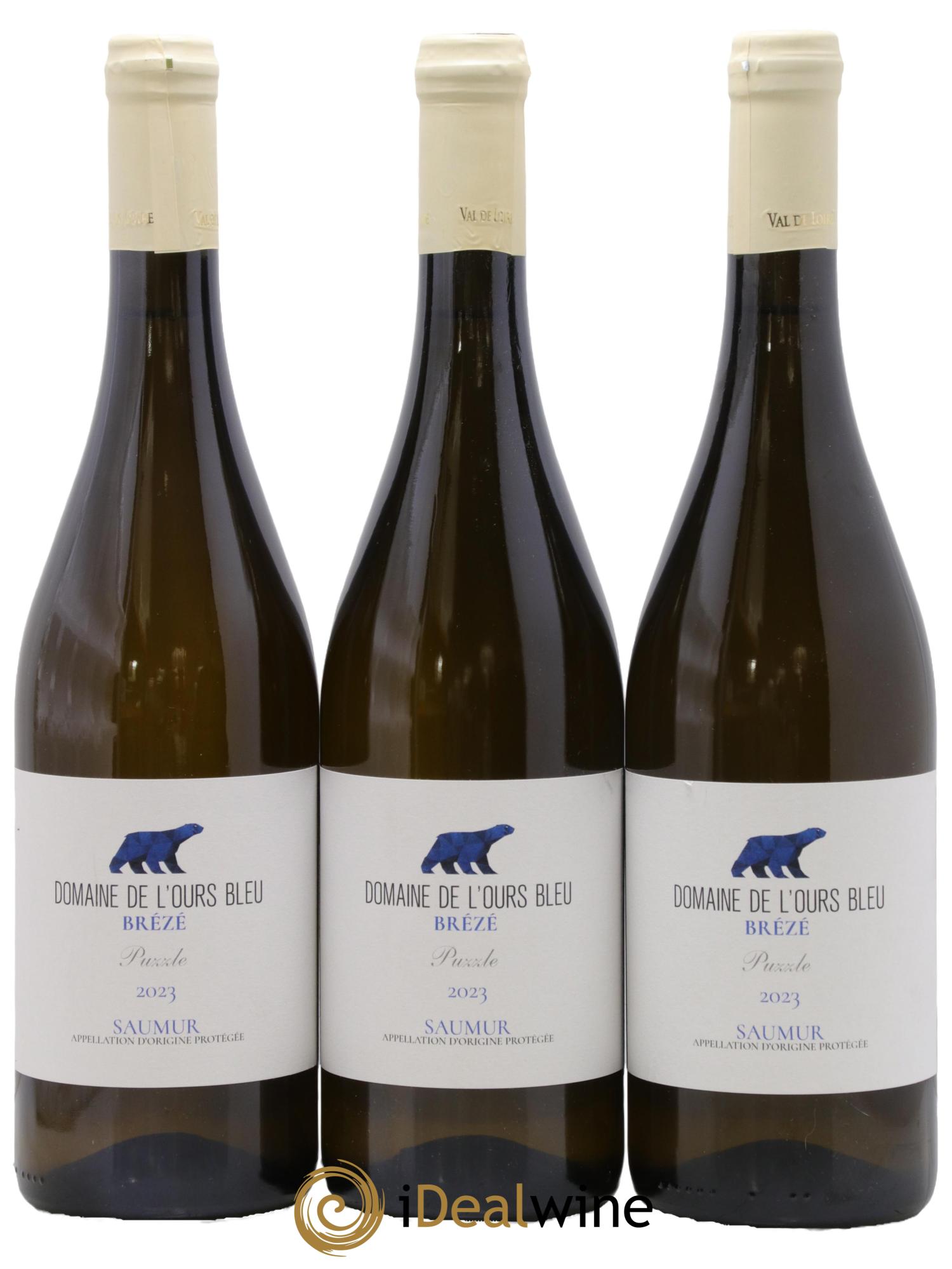 Saumur Brézé Puzzle Domaine de l'Ours Bleu 2023 - Lot de 3 bouteilles - 0