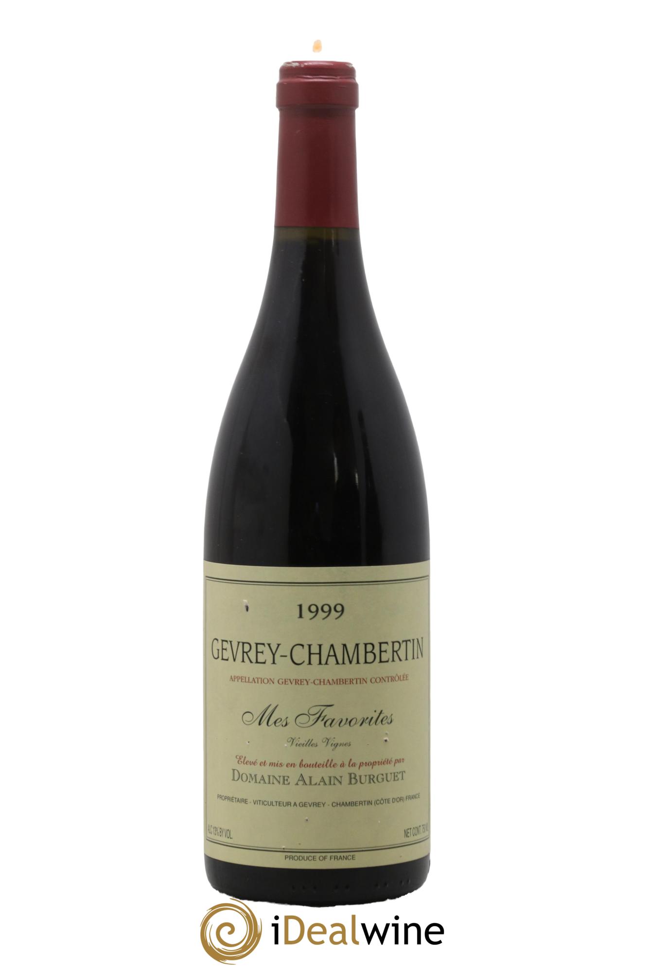 Gevrey-Chambertin Mes Favorites Vieilles Vignes Jean-Luc & Eric Burguet 1999 - Lot de 1 bouteille - 0