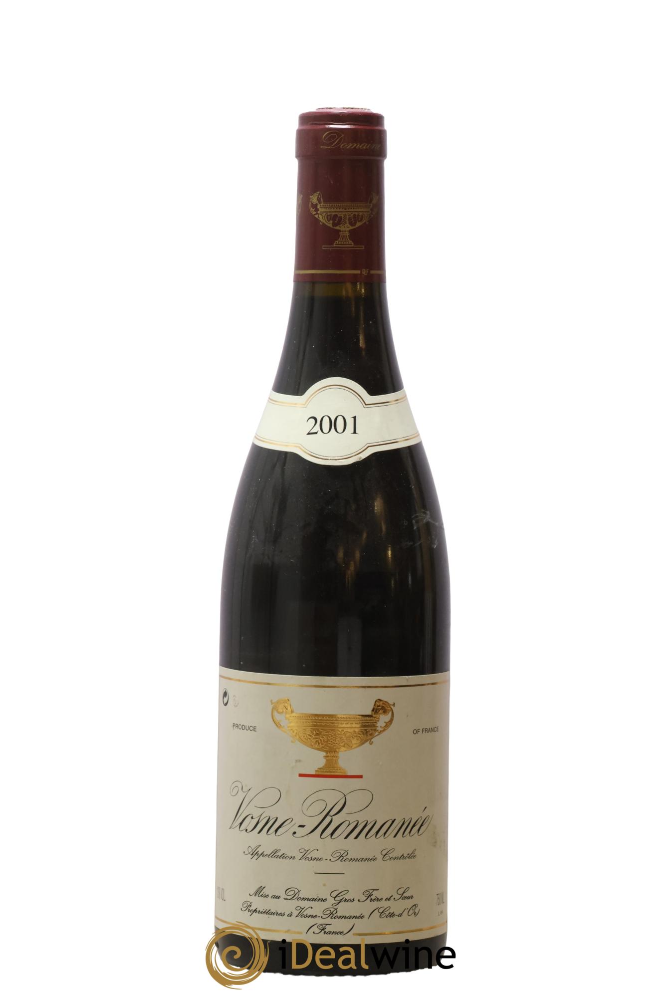 Vosne-Romanée Gros Frère & Soeur 2001 - Lot de 1 bouteille - 0