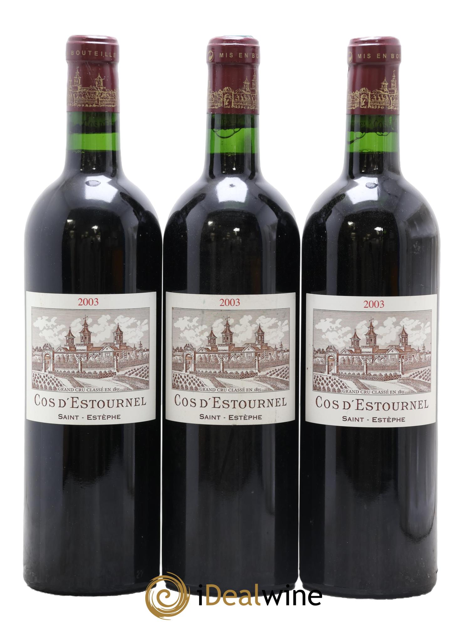 Cos d'Estournel 2ème Grand Cru Classé 2003 - Lot de 3 bouteilles - 0