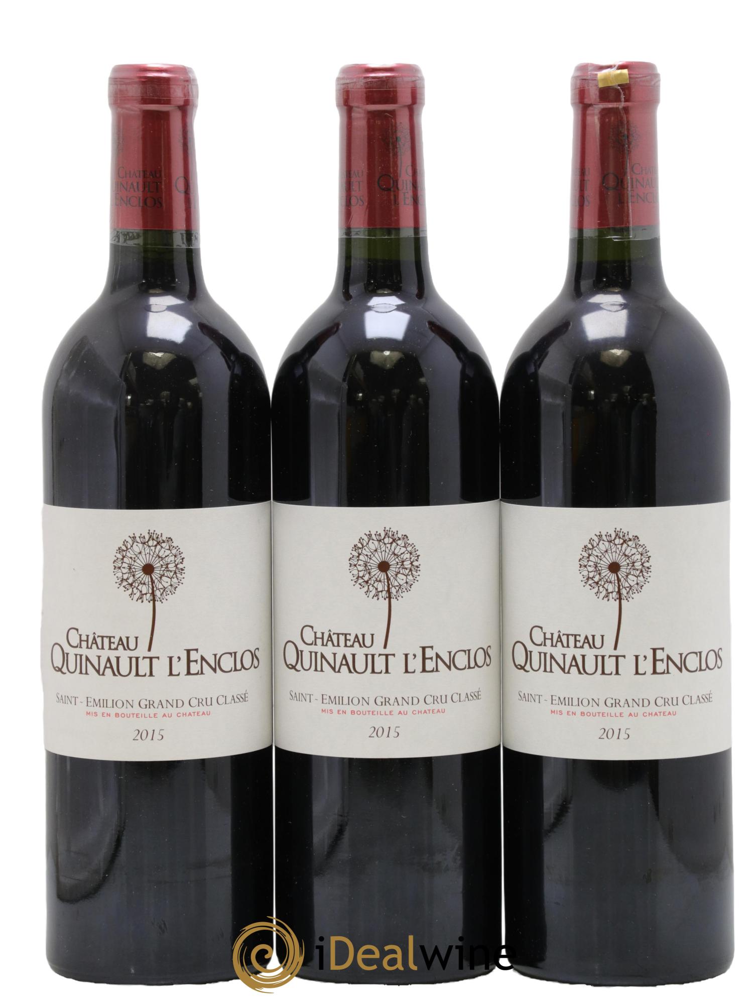 Château Quinault L'Enclos 2015 - Lot de 3 bouteilles - 0
