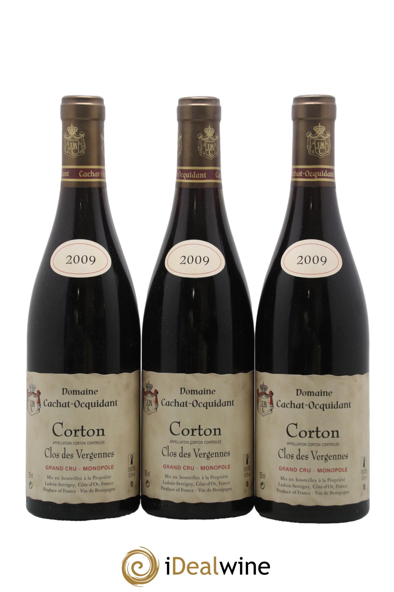 Corton Grand Cru Clos des Vergennes Cachat-Ocquidant 2009 - Lot de 3 bouteilles - 0