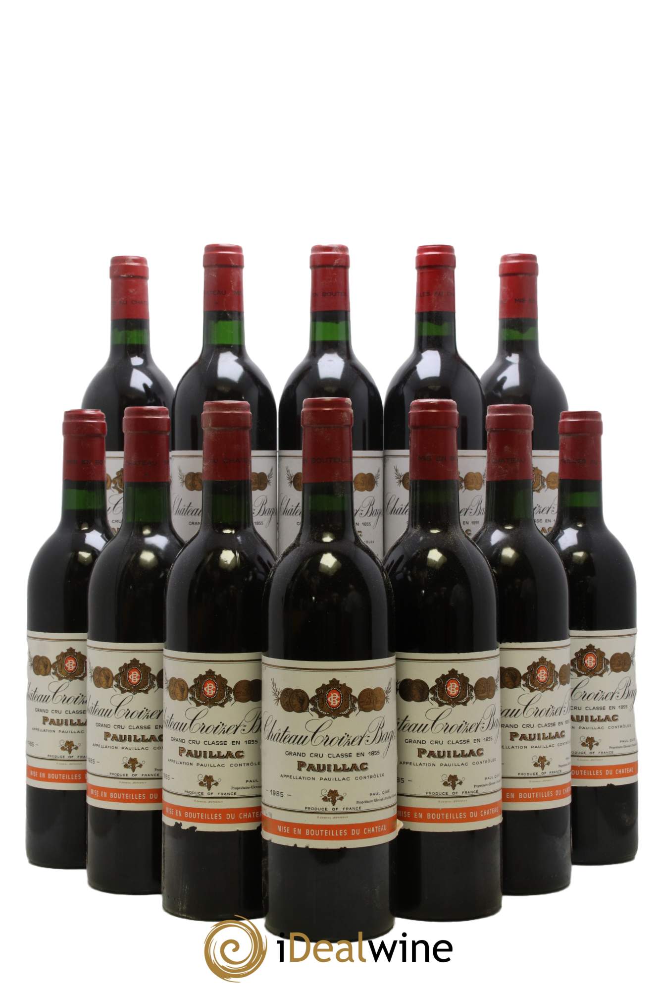 Château Croizet Bages 5ème Grand Cru Classé 1985 - Lot de 12 bouteilles - 0