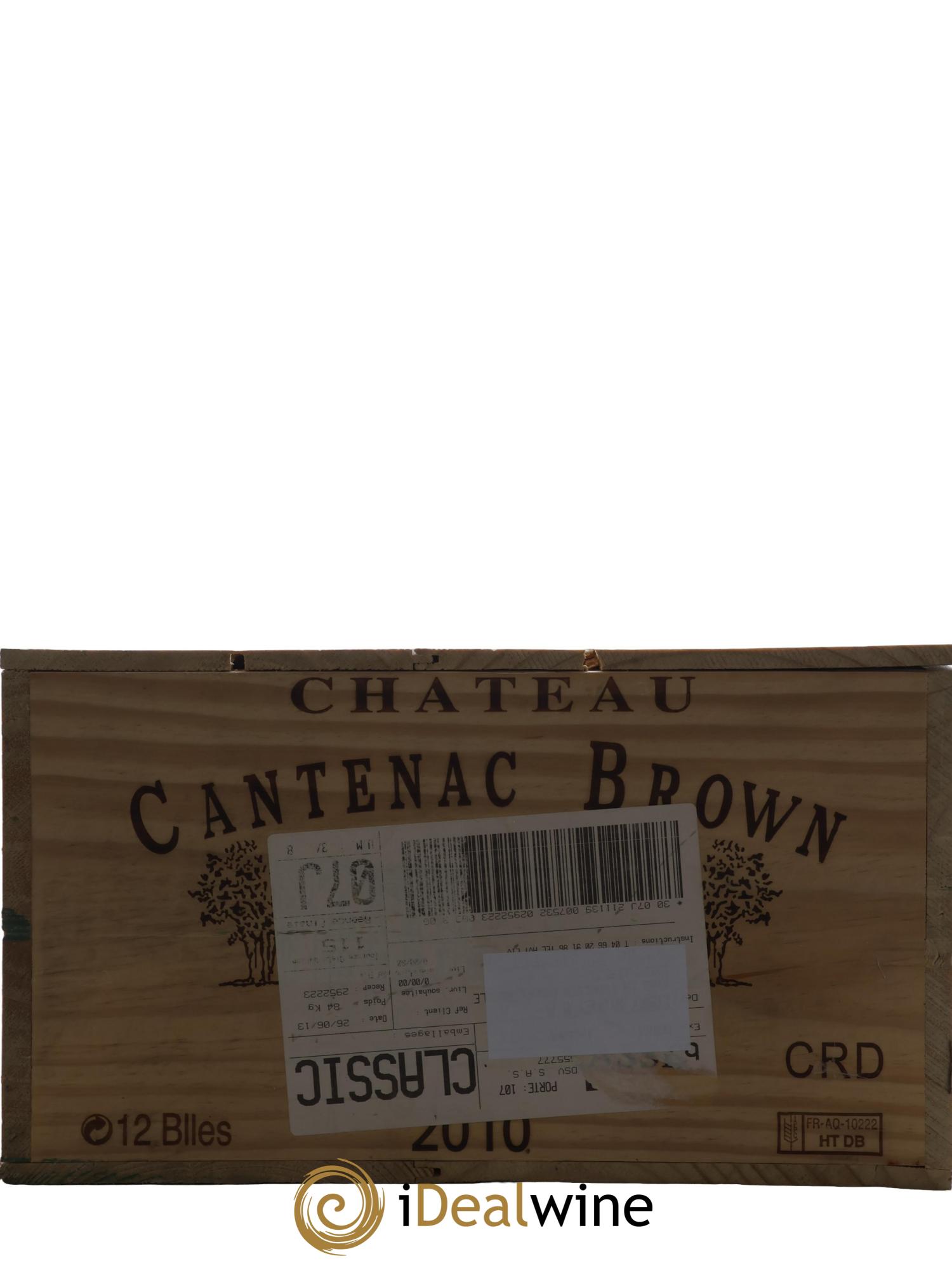 Château Cantenac Brown 3ème Grand Cru Classé 2010 - Posten von 12 Flaschen - 1