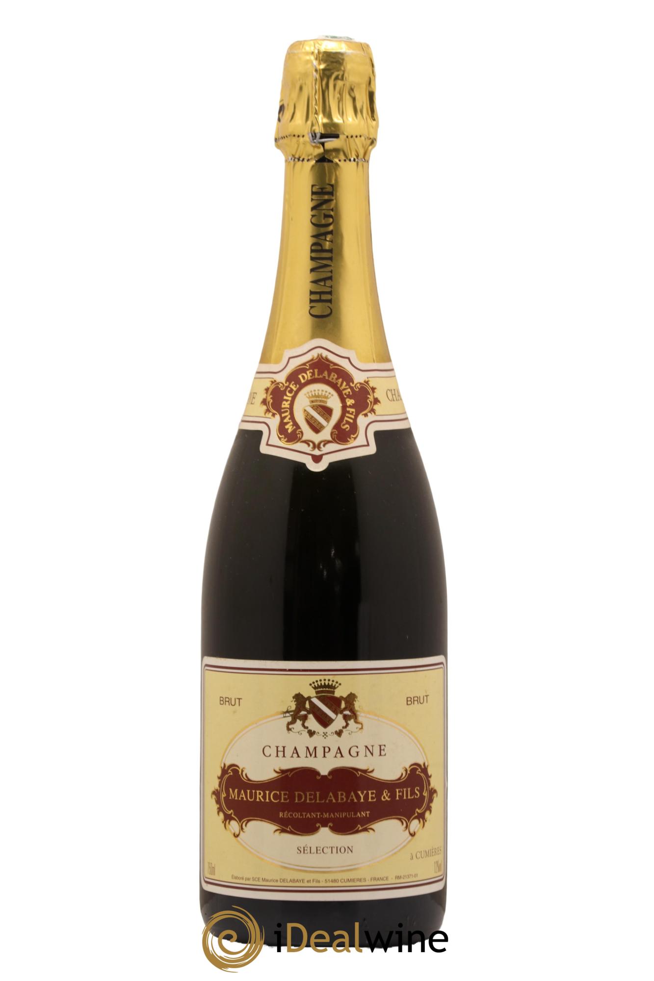 Champagne Brut Selection Delabaye Maurice - Lot de 1 bouteille - 0