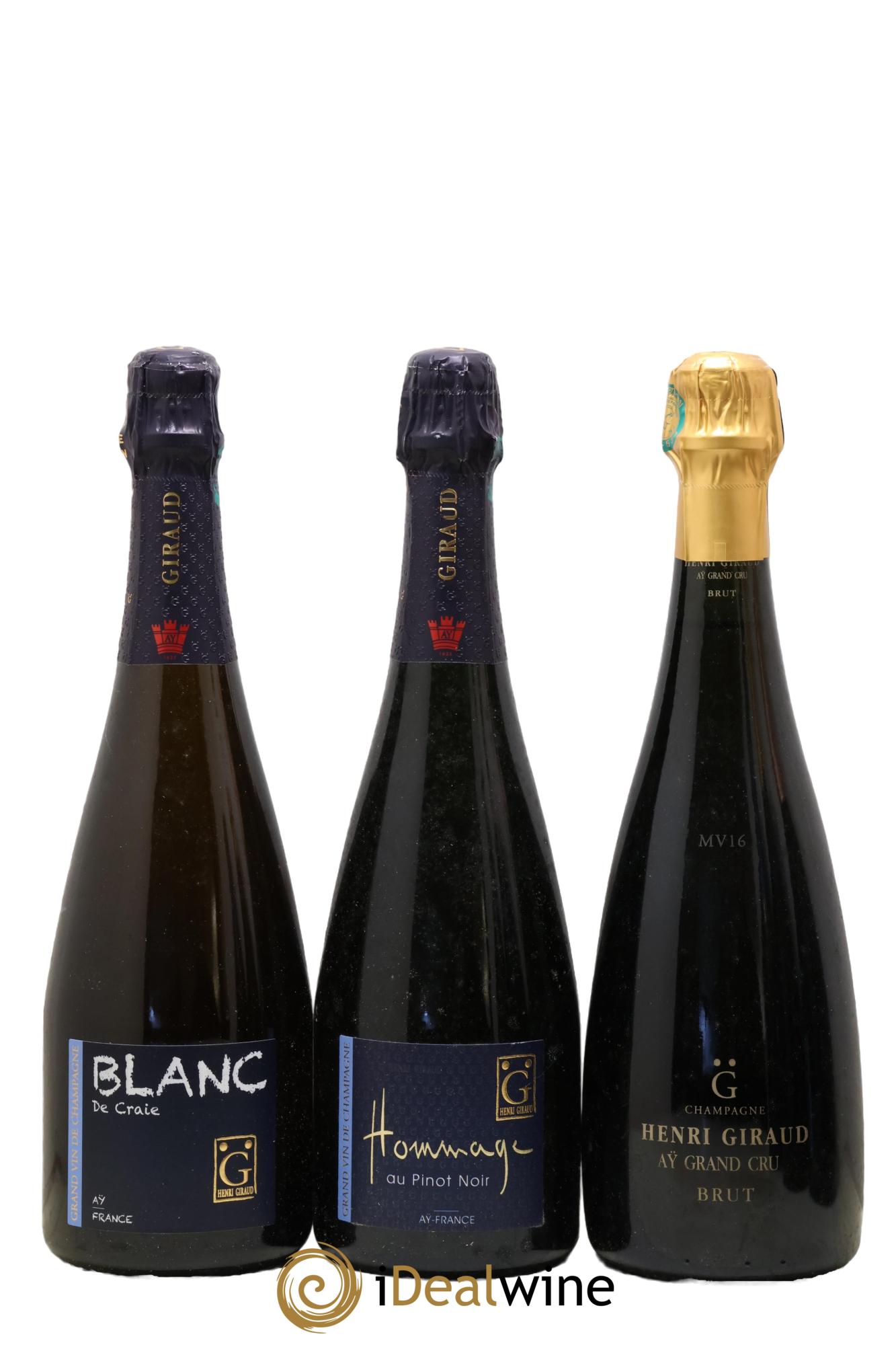 Champagne Coffret Collection Henri Giraud Expérience (MV 16, MV Rosé, Esprit Nature, Dame Jane Rosé, Hommage au Pinot Noir, Blanc de Craie) - Lot of 6 bottles - 1