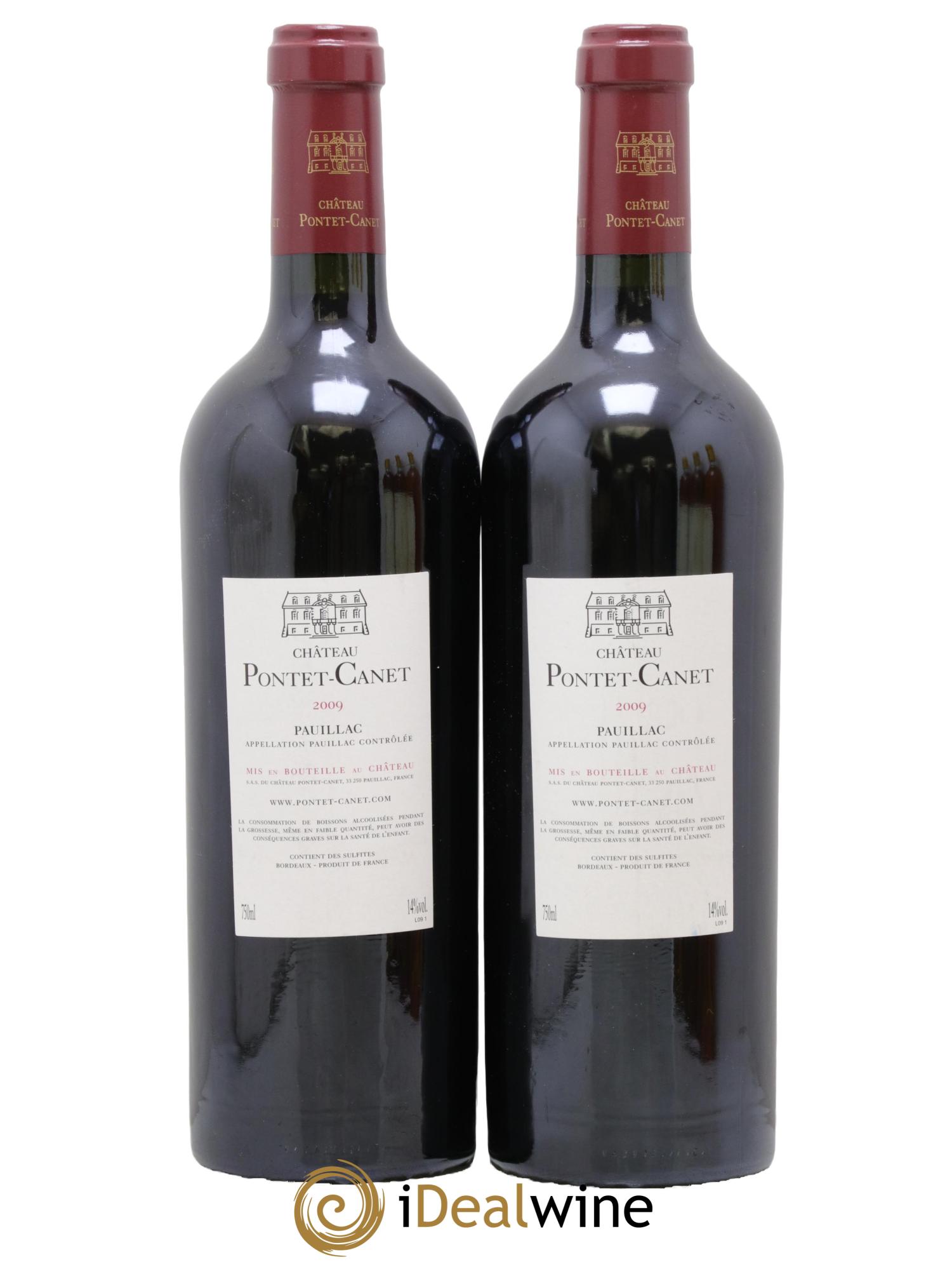 Château Pontet Canet 5ème Grand Cru Classé 2009 - Posten von 2 Flaschen - 1