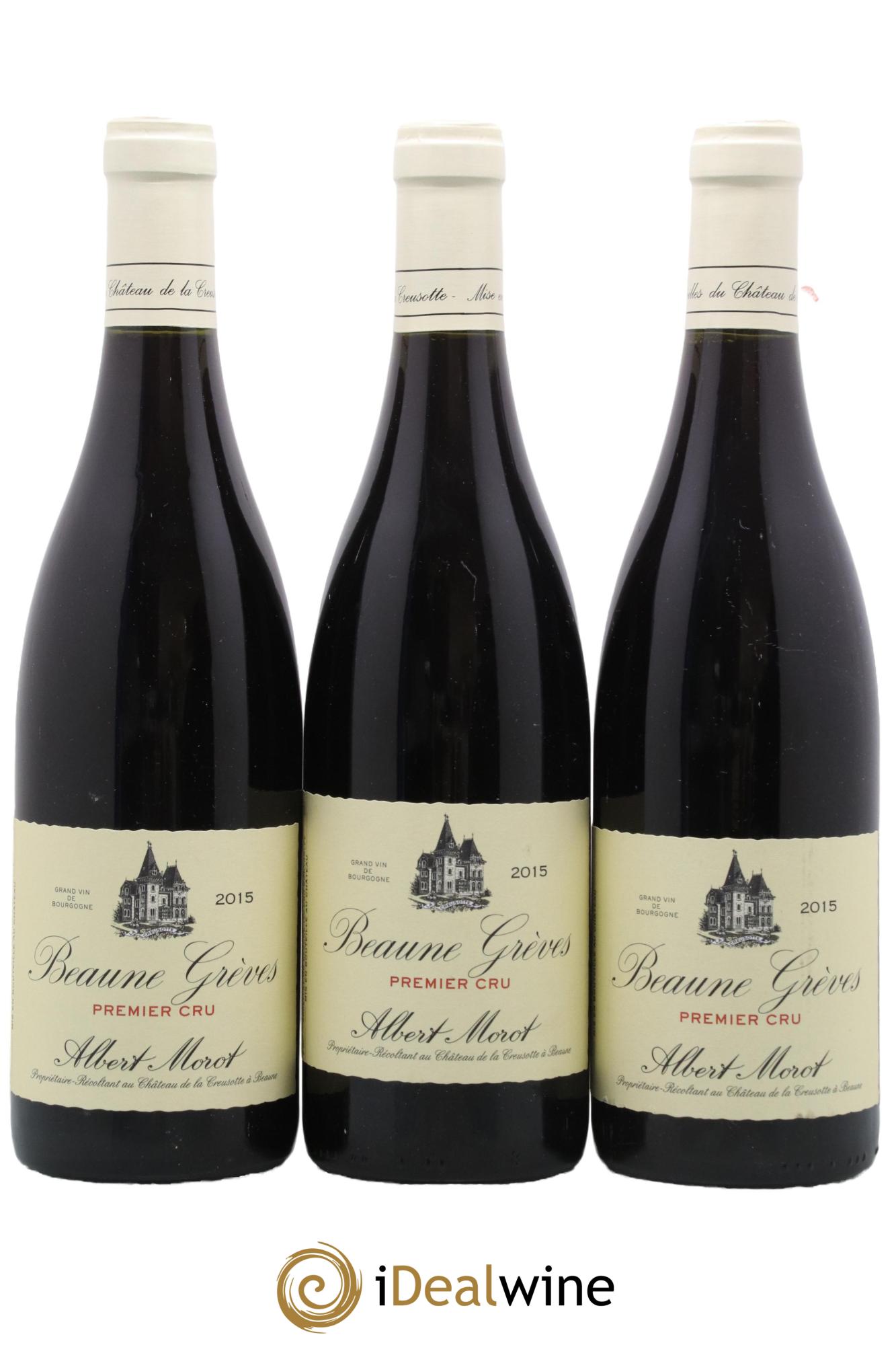 Beaune 1er Cru Grèves Albert Morot 2015 - Lot de 3 bouteilles - 0