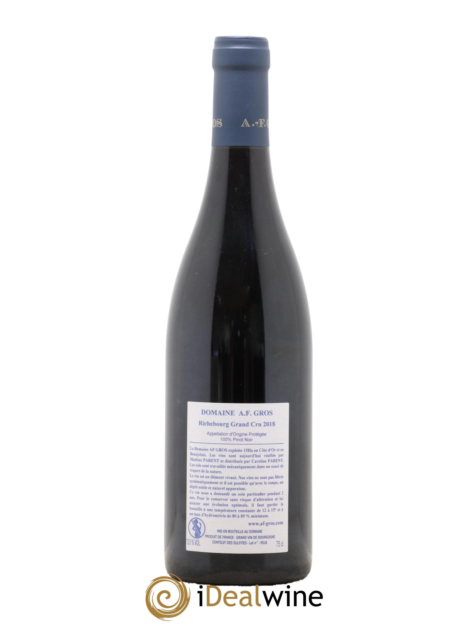 Richebourg Grand Cru Anne Gros 2018 - Lot de 1 bouteille - 1