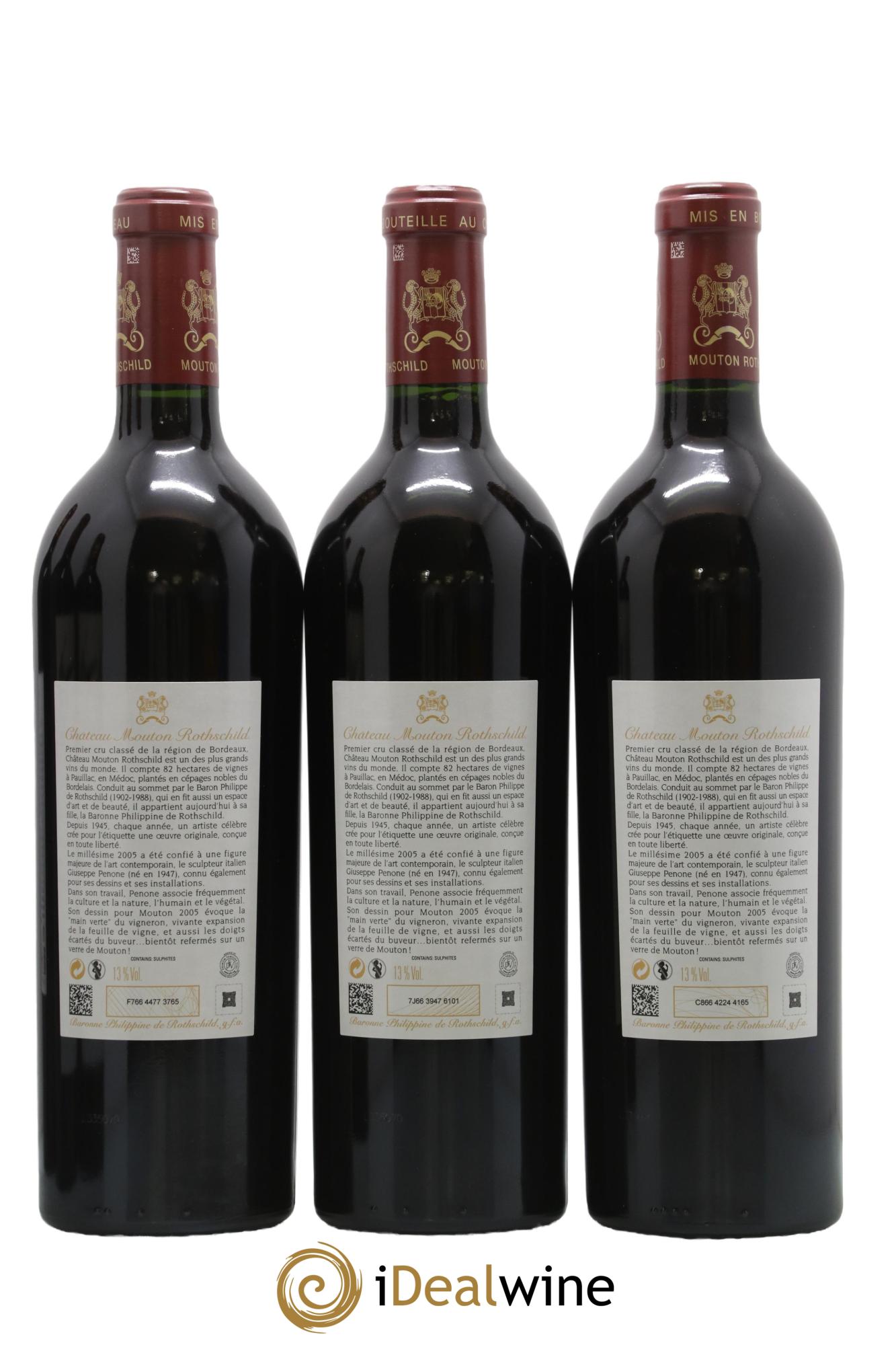 Château Mouton Rothschild 1er Grand Cru Classé 2005 - Lot of 6 bottles - 2