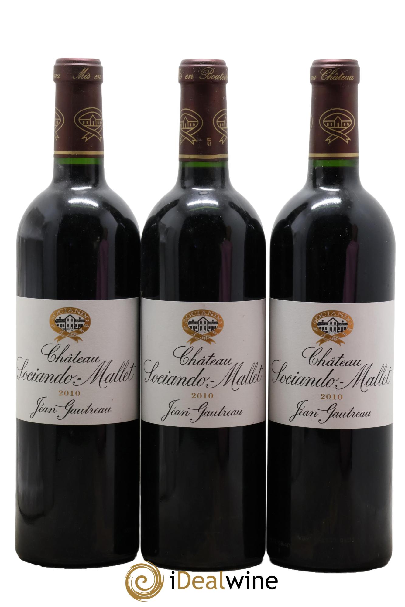 Château Sociando Mallet 2010 - Posten von 3 Flaschen - 0