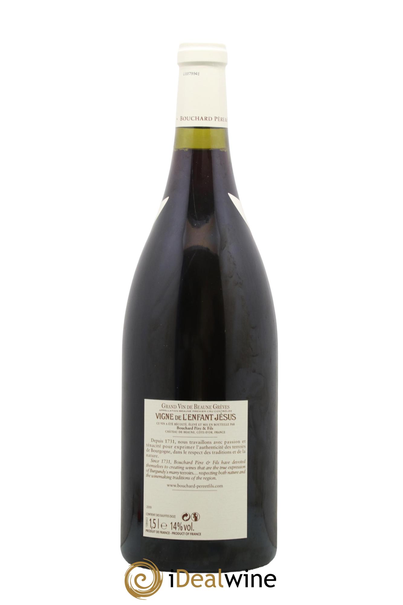 Beaune 1er Cru Grèves - Vigne de l'Enfant Jésus Bouchard Père & Fils 2009 - Lot de 1 magnum - 1