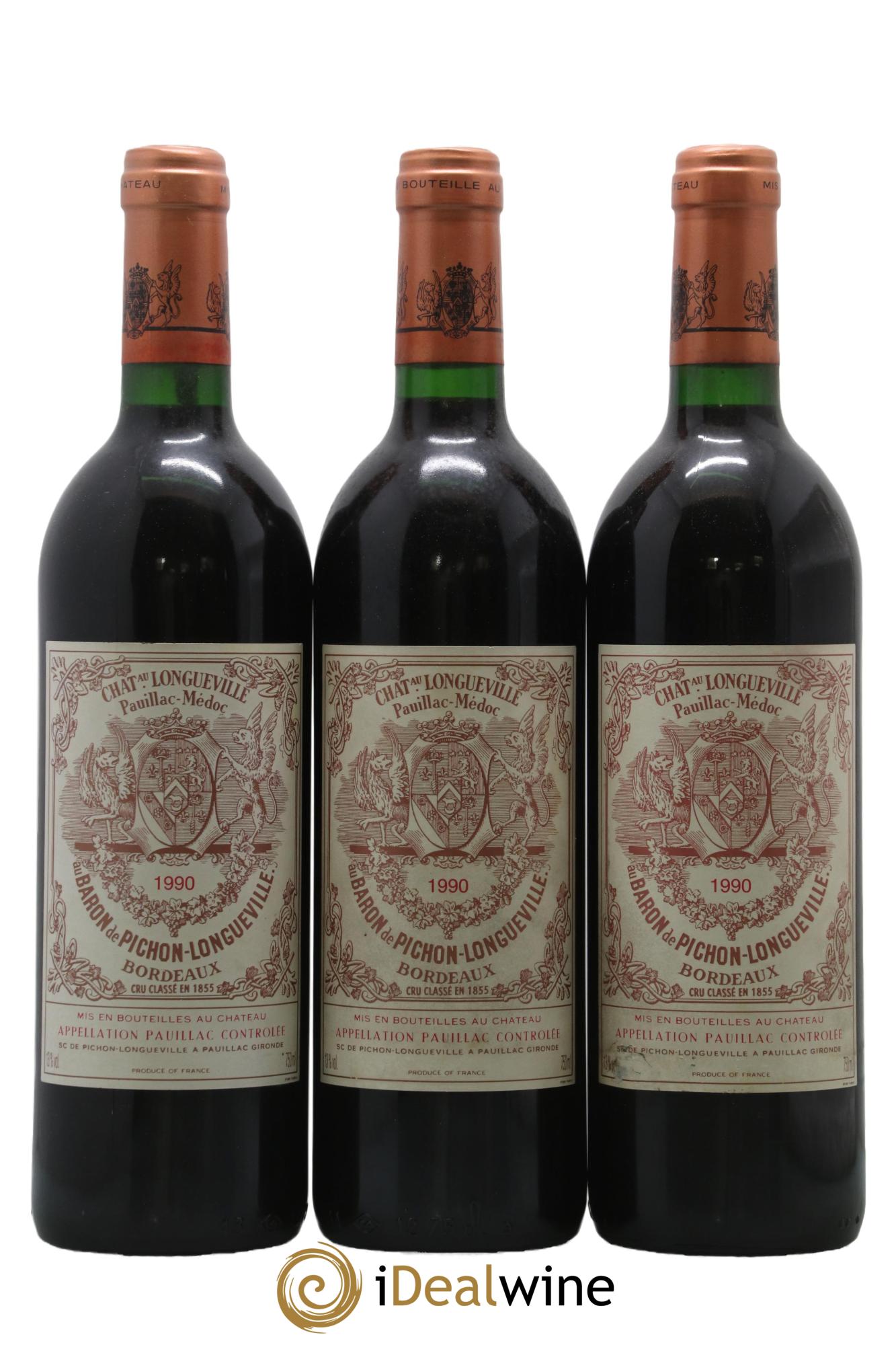 Pichon Longueville Baron 2ème Grand Cru Classé 1990 - Posten von 3 Flaschen - 0