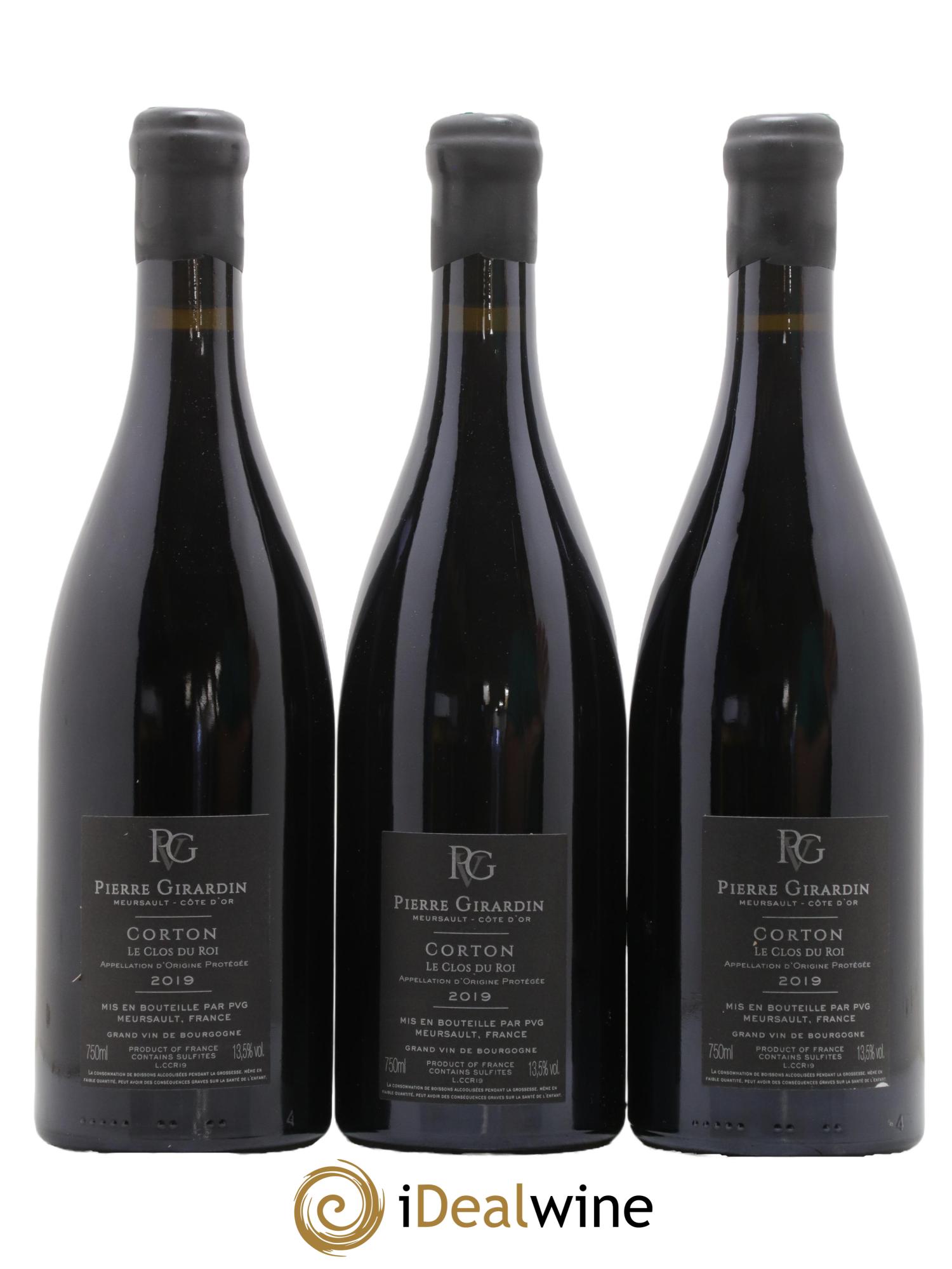 Corton Grand Cru Le Clos du Roi Domaine Pierre Girardin 2019 - Lotto di 3 bottiglie - 1