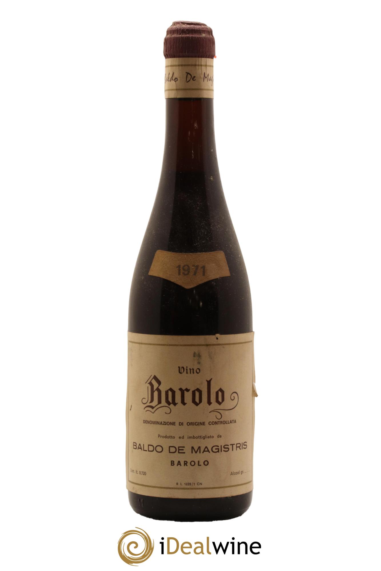 Barolo Baldo de Magistris 1971 - Lot de 1 bouteille - 0