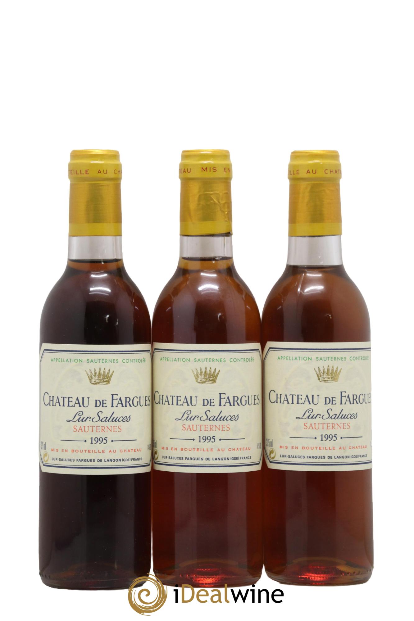 Château de Fargues 1995 - Posten von 3 Demi-Flaschen - 0