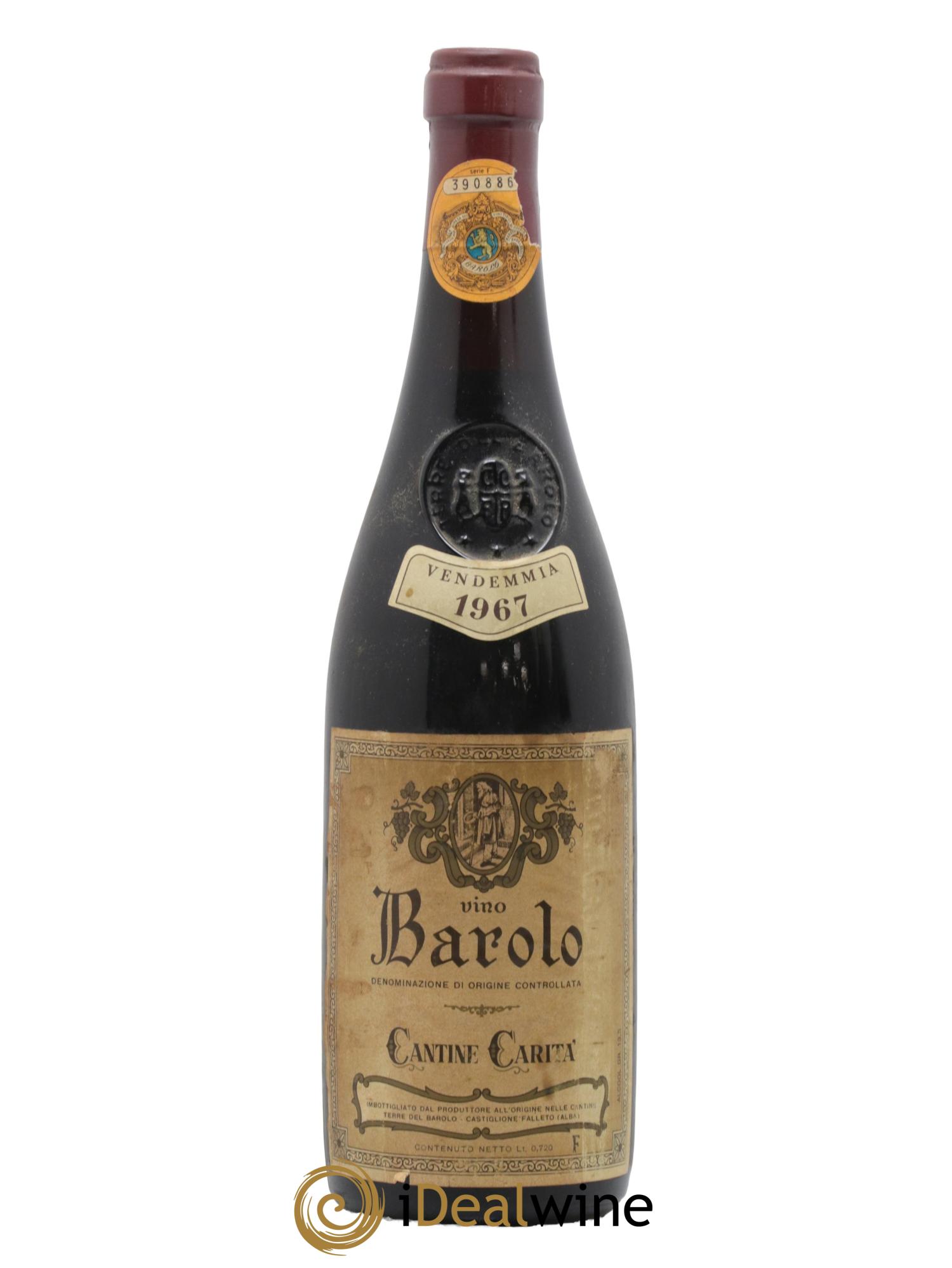 Barolo Cantina Carita 1967 - Lot de 1 bouteille - 0