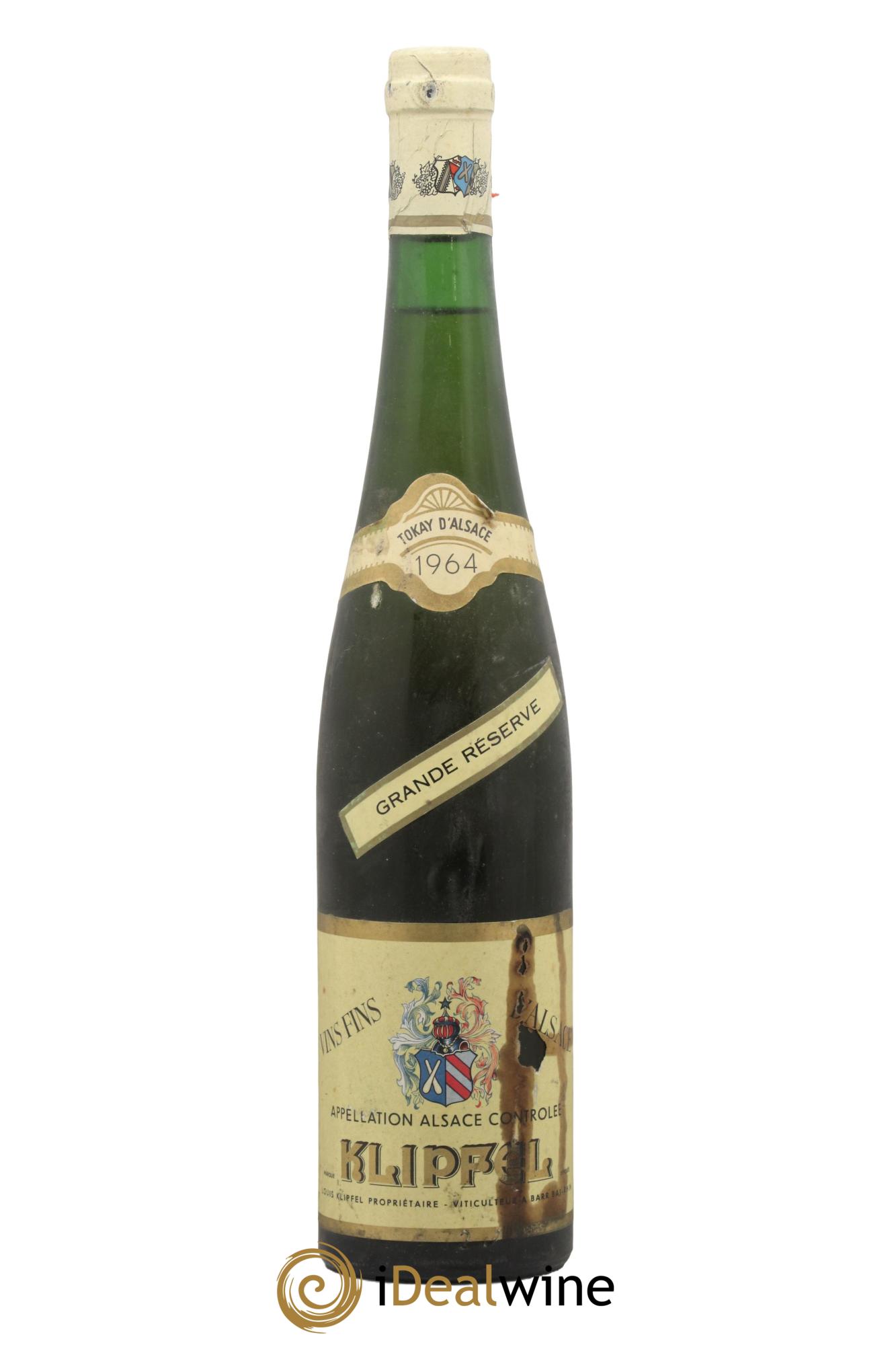 Alsace Pinot gris Grande Réserve Louis Klipfel 1964 - Posten von 1 Flasche - 0