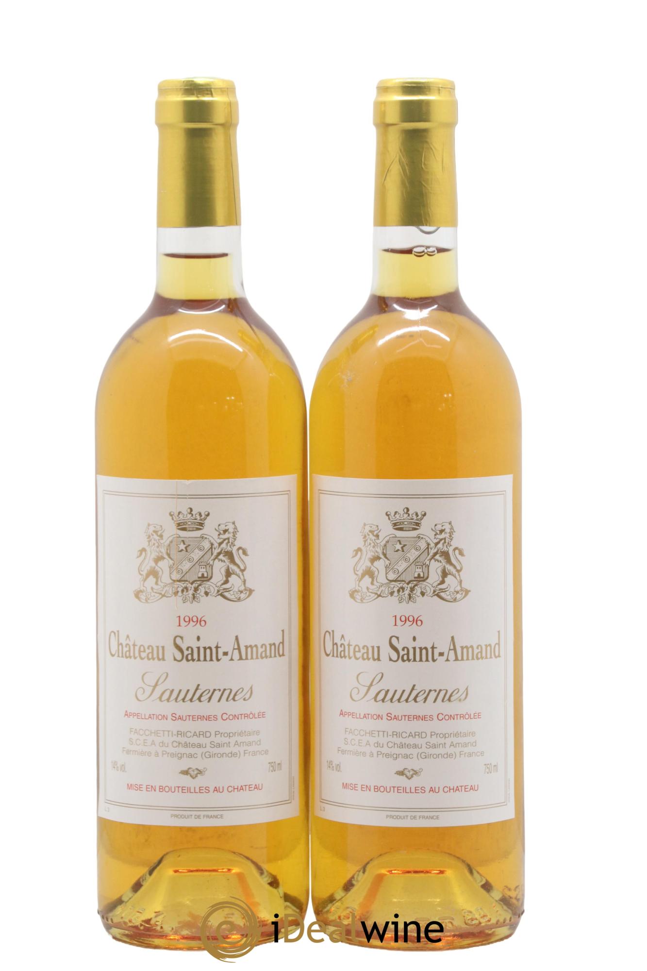 Sauternes Château Saint Amand 1996 - Posten von 2 Flaschen - 0
