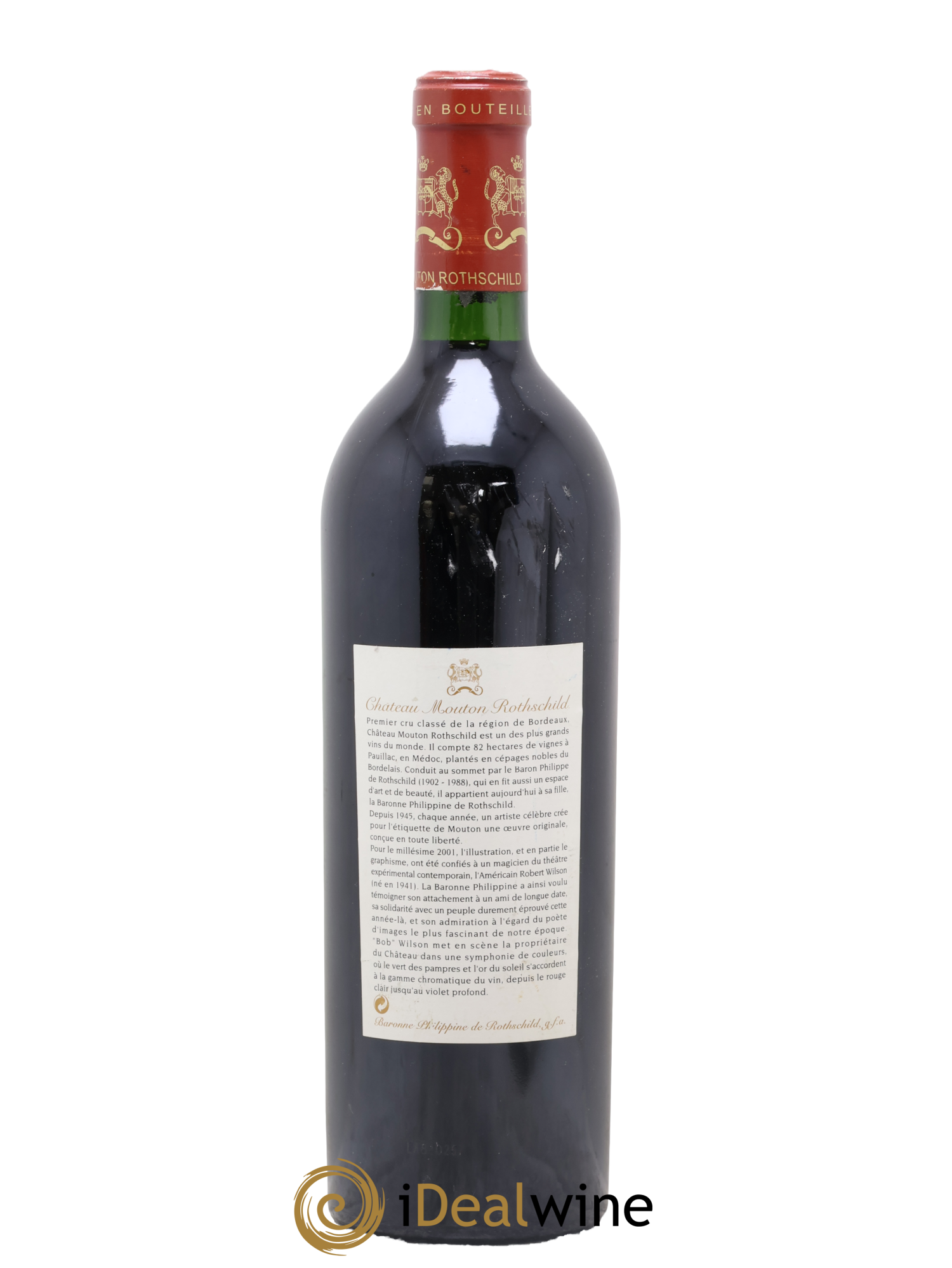 Château Mouton Rothschild 1er Grand Cru Classé 2001 - Lot de 1 bouteille - 1