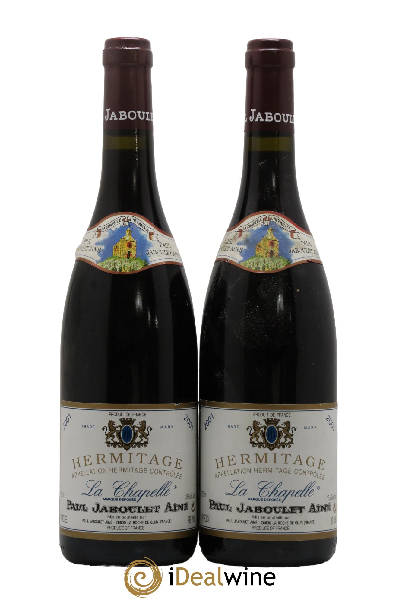 Hermitage La Chapelle Paul Jaboulet Ainé 2001 - Lot of 2 bottles - 0