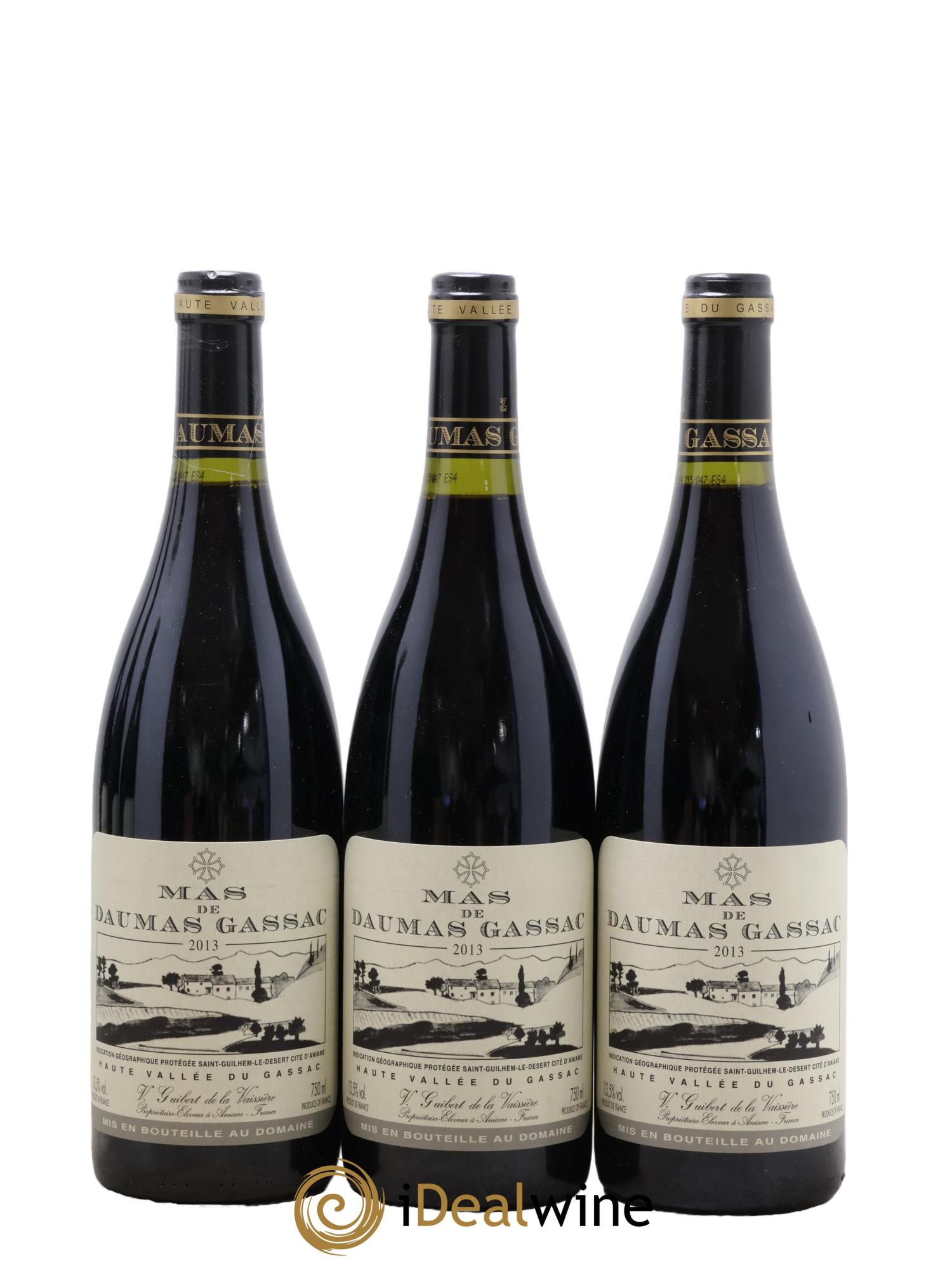 IGP St Guilhem-le-Désert - Cité d'Aniane Mas Daumas Gassac Famille Guibert de La Vaissière 2013 - Lotto di 6 bottiglie - 1